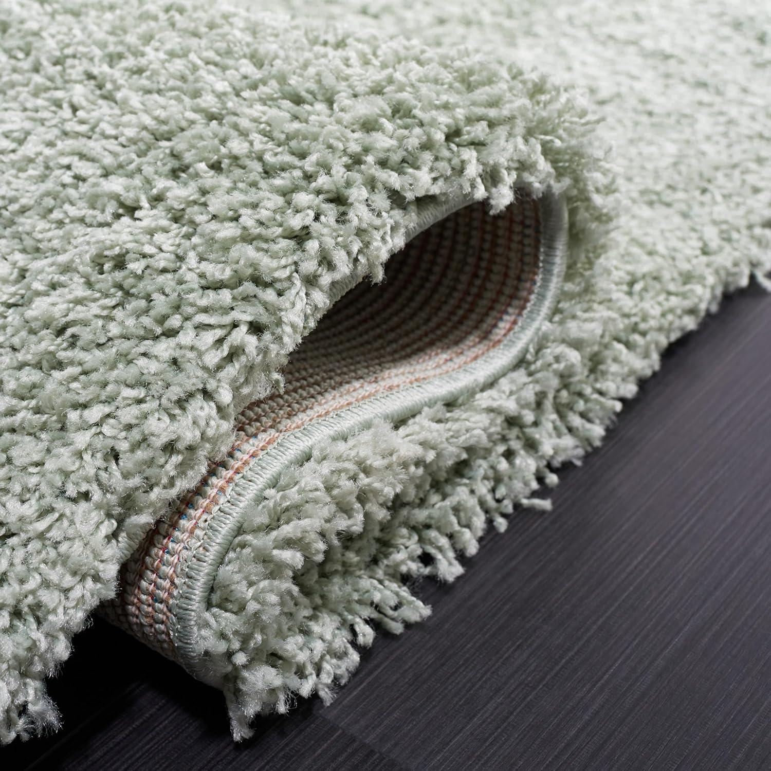 image:imageSAFAVIEH Laguna Shag Collection Area Rug 8 x 10 Sand Solid Design NonShedding amp Easy Care 2inch Thick Ideal for High Traffic Areas in Living Room Bedroom SGL303CLight Sage