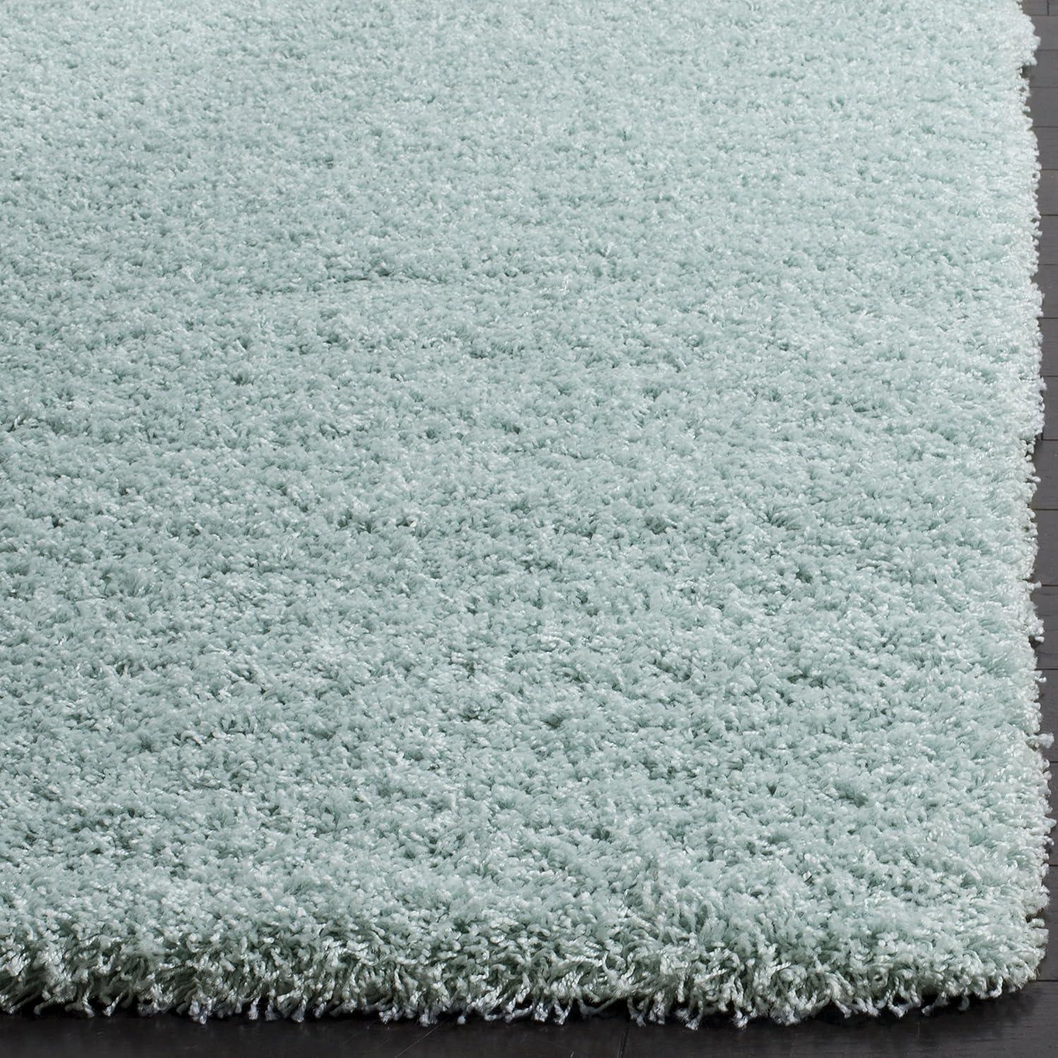 image:imageSAFAVIEH Laguna Shag Collection Area Rug 8 x 10 Sand Solid Design NonShedding amp Easy Care 2inch Thick Ideal for High Traffic Areas in Living Room Bedroom SGL303CLight Blue