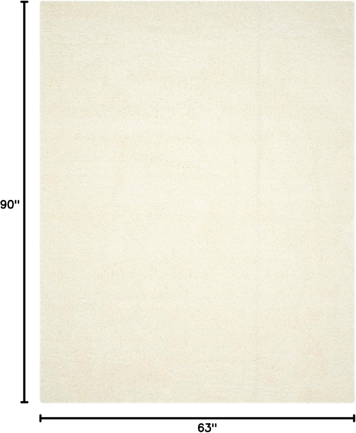 image:imageSAFAVIEH Laguna Shag Collection Area Rug 8 x 10 Sand Solid Design NonShedding amp Easy Care 2inch Thick Ideal for High Traffic Areas in Living Room Bedroom SGL303CIvory