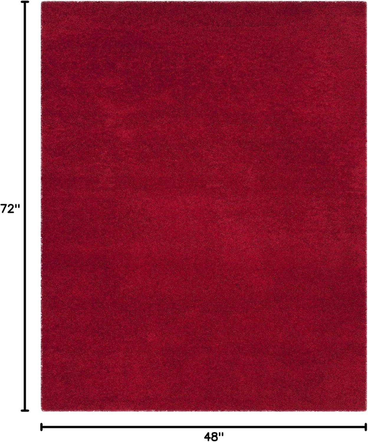 image:imageSAFAVIEH Laguna Shag Collection Area Rug 8 x 10 Sand Solid Design NonShedding amp Easy Care 2inch Thick Ideal for High Traffic Areas in Living Room Bedroom SGL303CRed