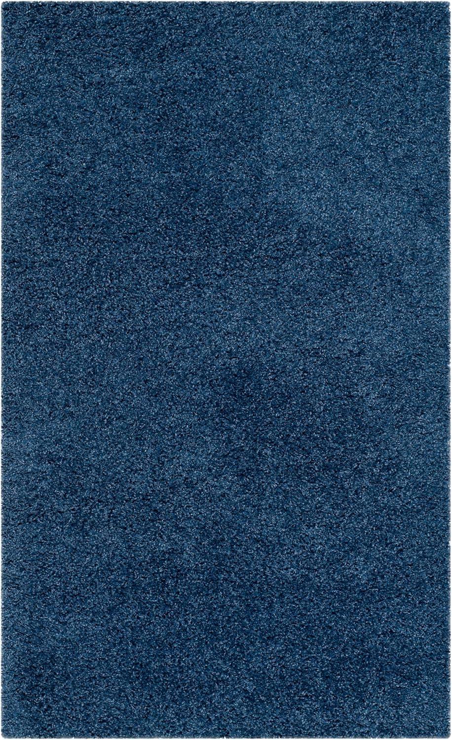 image:imageSAFAVIEH Laguna Shag Collection Area Rug 8 x 10 Sand Solid Design NonShedding amp Easy Care 2inch Thick Ideal for High Traffic Areas in Living Room Bedroom SGL303CBlue