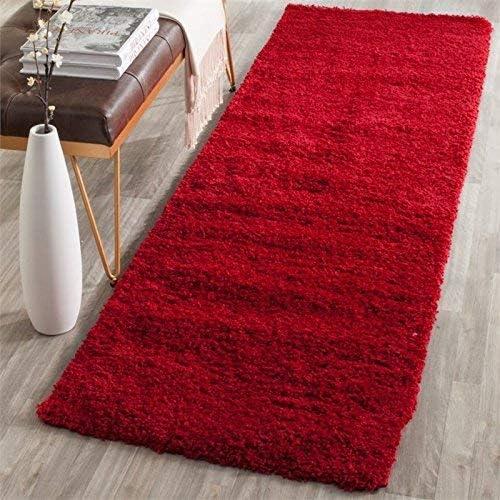 image:imageSAFAVIEH Laguna Shag Collection Area Rug 8 x 10 Sand Solid Design NonShedding amp Easy Care 2inch Thick Ideal for High Traffic Areas in Living Room Bedroom SGL303CRed