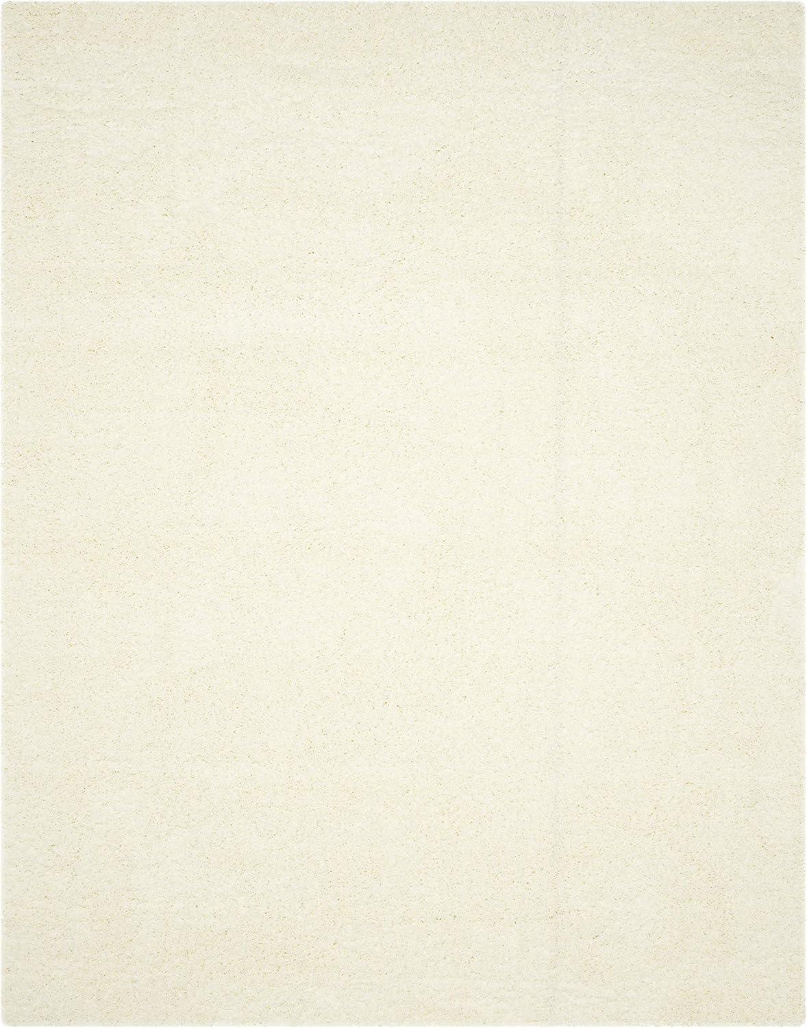 image:imageSAFAVIEH Laguna Shag Collection Area Rug 8 x 10 Sand Solid Design NonShedding amp Easy Care 2inch Thick Ideal for High Traffic Areas in Living Room Bedroom SGL303CIvory