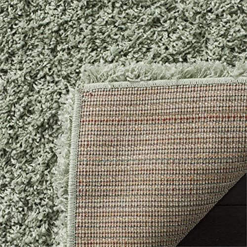 image:imageSAFAVIEH Laguna Shag Collection Area Rug 8 x 10 Sand Solid Design NonShedding amp Easy Care 2inch Thick Ideal for High Traffic Areas in Living Room Bedroom SGL303CLight Sage