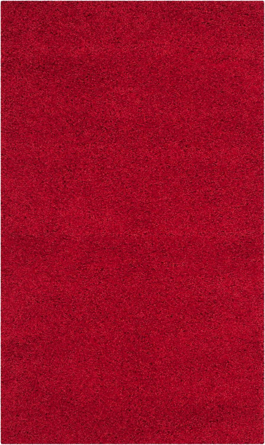 image:imageSAFAVIEH Laguna Shag Collection Area Rug 8 x 10 Sand Solid Design NonShedding amp Easy Care 2inch Thick Ideal for High Traffic Areas in Living Room Bedroom SGL303CRed
