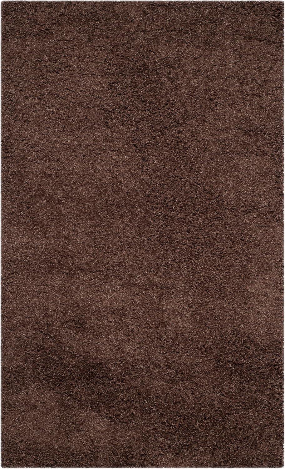 image:imageSAFAVIEH Laguna Shag Collection Area Rug 8 x 10 Sand Solid Design NonShedding amp Easy Care 2inch Thick Ideal for High Traffic Areas in Living Room Bedroom SGL303CBrown