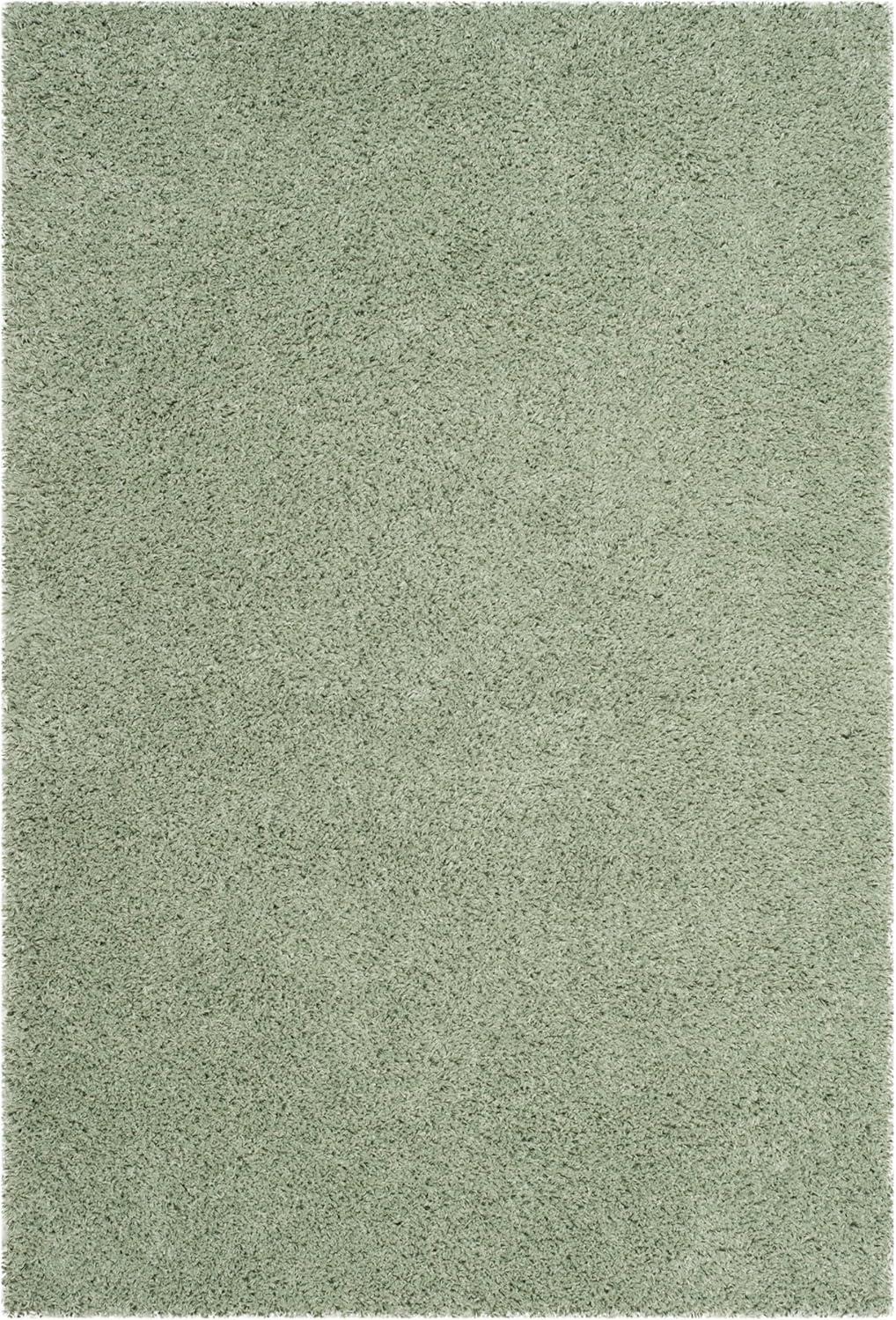 image:imageSAFAVIEH Laguna Shag Collection Area Rug 8 x 10 Sand Solid Design NonShedding amp Easy Care 2inch Thick Ideal for High Traffic Areas in Living Room Bedroom SGL303CLight Sage