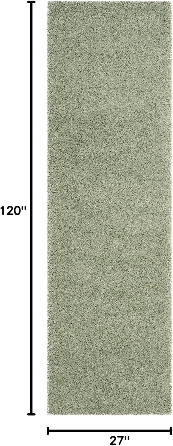 image:imageSAFAVIEH Laguna Shag Collection Area Rug 8 x 10 Sand Solid Design NonShedding amp Easy Care 2inch Thick Ideal for High Traffic Areas in Living Room Bedroom SGL303CLight Sage