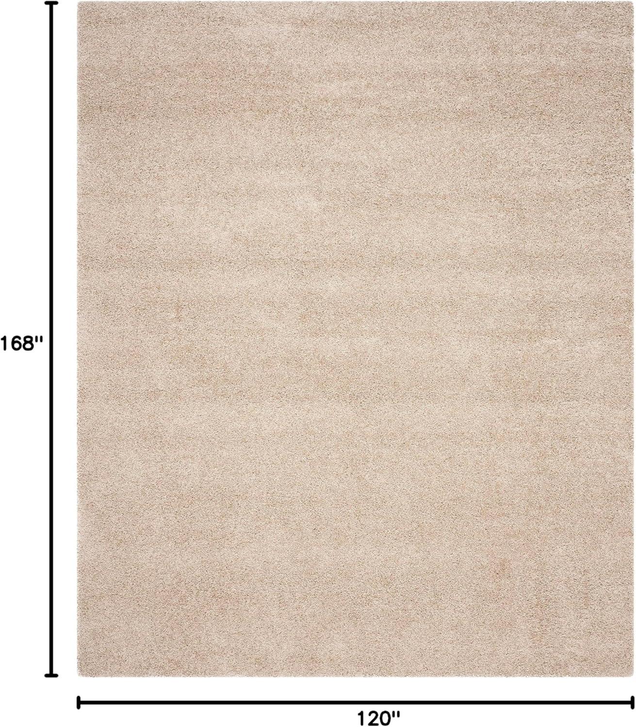 image:imageSAFAVIEH Laguna Shag Collection Area Rug 8 x 10 Sand Solid Design NonShedding amp Easy Care 2inch Thick Ideal for High Traffic Areas in Living Room Bedroom SGL303CSand