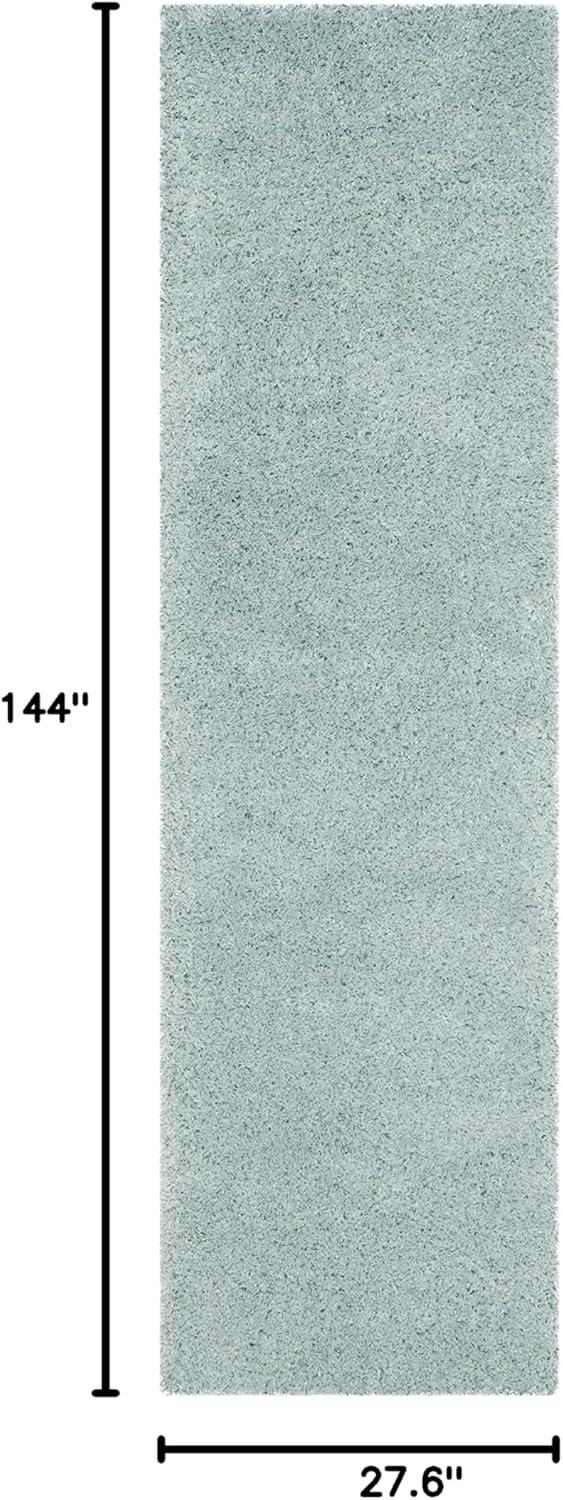 image:imageSAFAVIEH Laguna Shag Collection Area Rug 8 x 10 Sand Solid Design NonShedding amp Easy Care 2inch Thick Ideal for High Traffic Areas in Living Room Bedroom SGL303CLight Blue