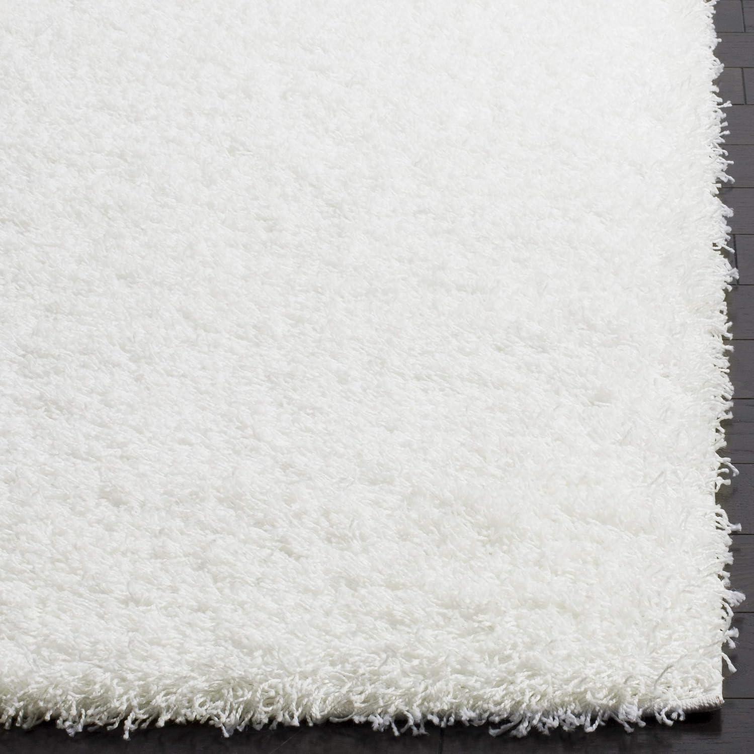 image:imageSAFAVIEH Laguna Shag Collection Area Rug 8 x 10 Sand Solid Design NonShedding amp Easy Care 2inch Thick Ideal for High Traffic Areas in Living Room Bedroom SGL303CWhite