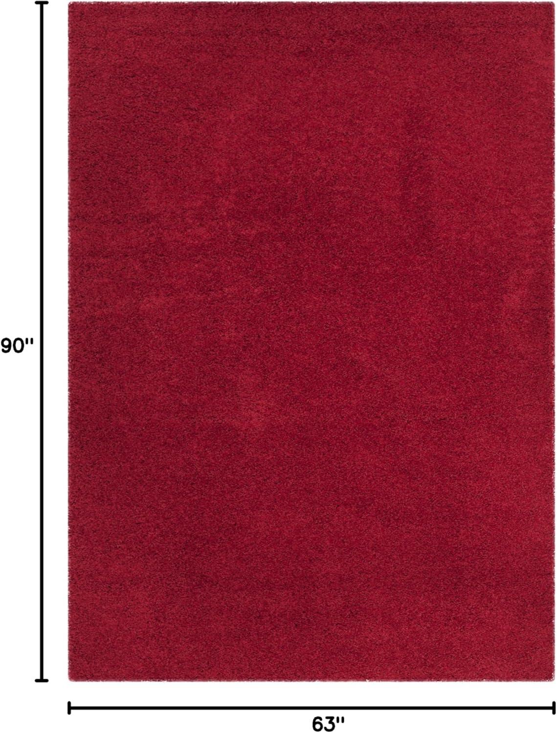image:imageSAFAVIEH Laguna Shag Collection Area Rug 8 x 10 Sand Solid Design NonShedding amp Easy Care 2inch Thick Ideal for High Traffic Areas in Living Room Bedroom SGL303CRed