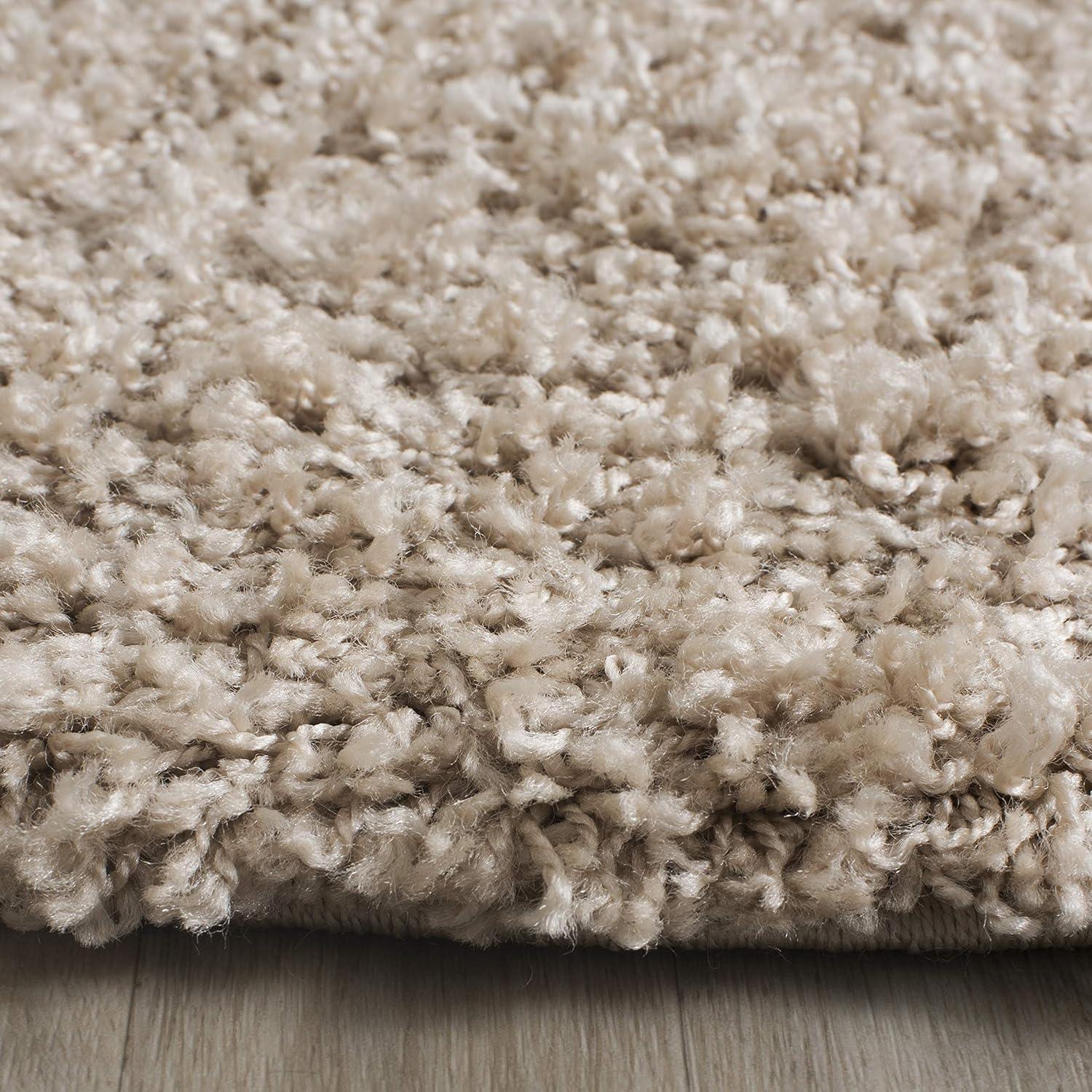 image:imageSAFAVIEH Laguna Shag Collection Area Rug 8 x 10 Sand Solid Design NonShedding amp Easy Care 2inch Thick Ideal for High Traffic Areas in Living Room Bedroom SGL303CSand