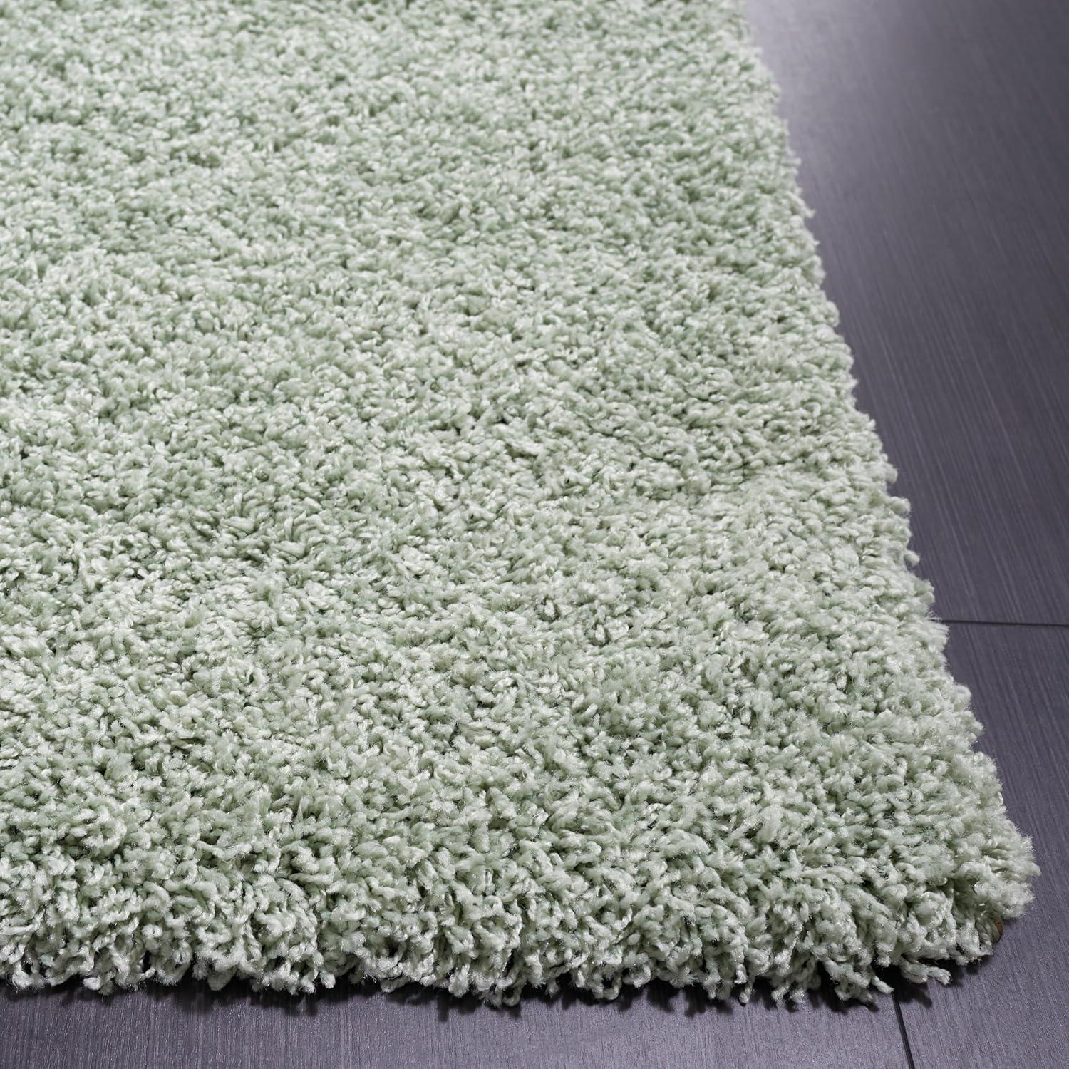 image:imageSAFAVIEH Laguna Shag Collection Area Rug 8 x 10 Sand Solid Design NonShedding amp Easy Care 2inch Thick Ideal for High Traffic Areas in Living Room Bedroom SGL303CLight Sage