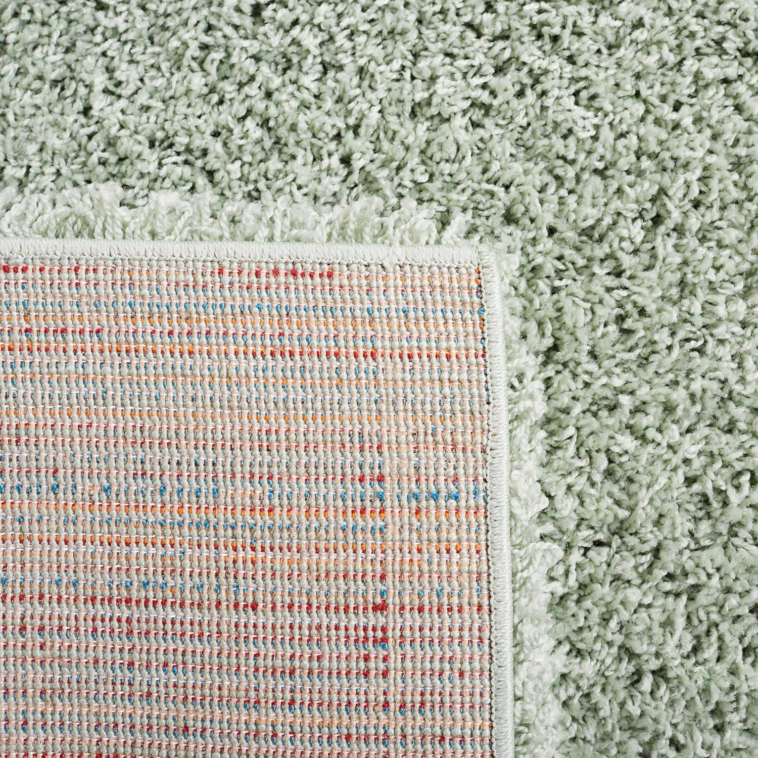 image:imageSAFAVIEH Laguna Shag Collection Area Rug 8 x 10 Sand Solid Design NonShedding amp Easy Care 2inch Thick Ideal for High Traffic Areas in Living Room Bedroom SGL303CLight Sage