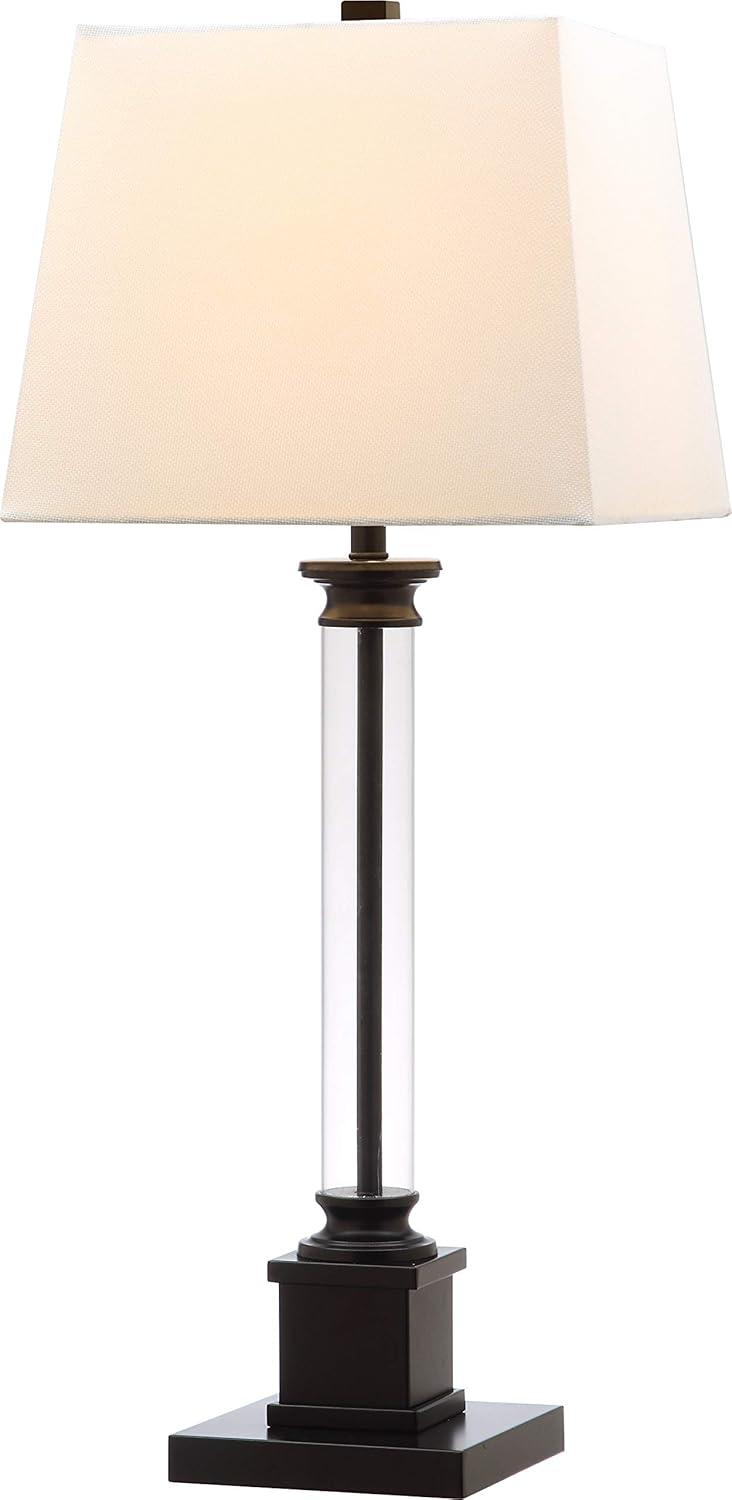 image:imageSAFAVIEH Lighting Collection Davis Modern Farmhouse Black 31inch Bedroom Living Room Home Office Desk Nightstand Table Lamp Set of 2 LED Bulbs Included