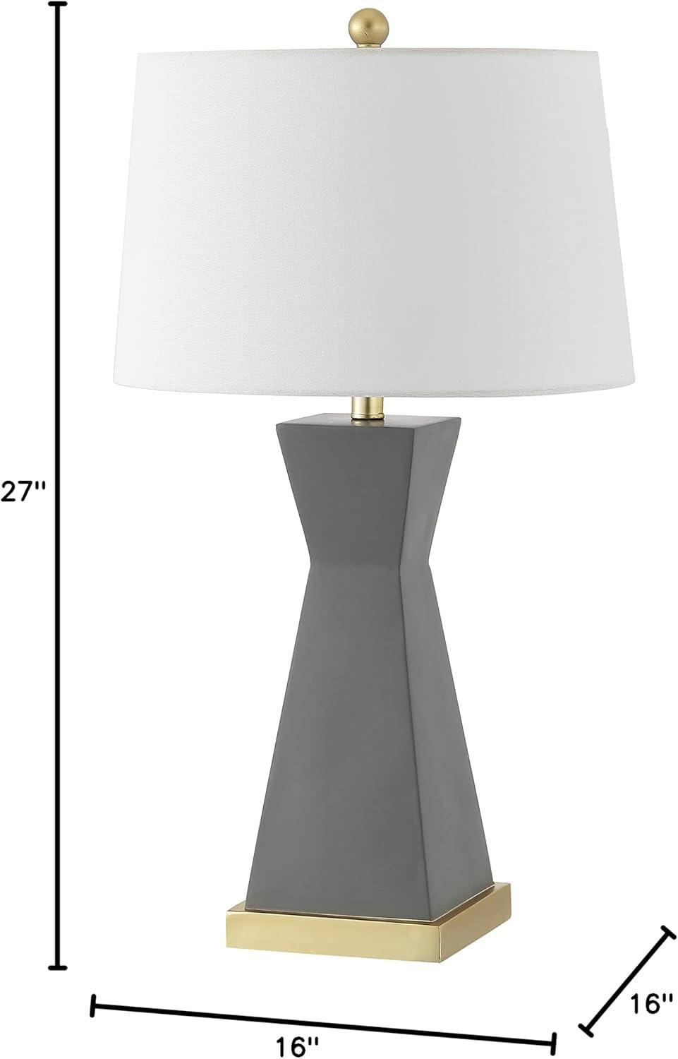image:imageSAFAVIEH Lighting Collection Onder GreyGold 27inch Table Lamp Set of 2Grey Set of 2