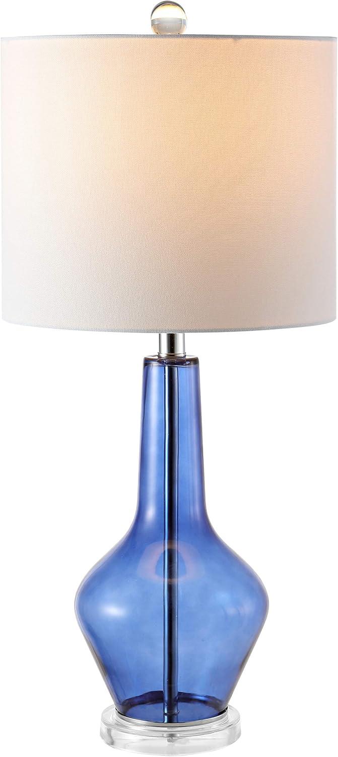 image:imageSAFAVIEH Lighting Collection Velor Blue Glass 24inch Bedroom Living Room Home Office Desk Nightstand Table Lamp Set of 2 LED Bulbs IncludedBlue Set of 2