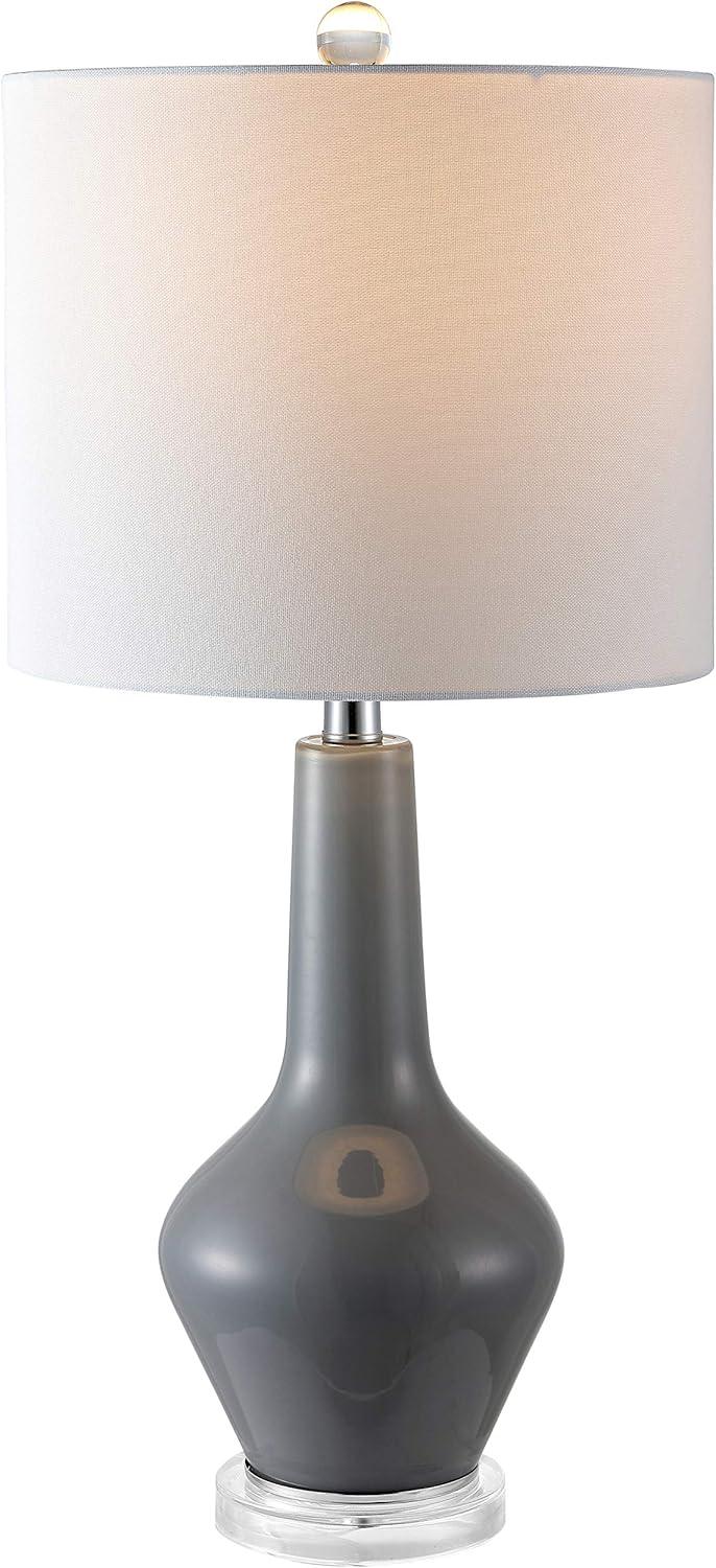 image:imageSAFAVIEH Lighting Collection Velor Blue Glass 24inch Bedroom Living Room Home Office Desk Nightstand Table Lamp Set of 2 LED Bulbs IncludedGrey Set of 2