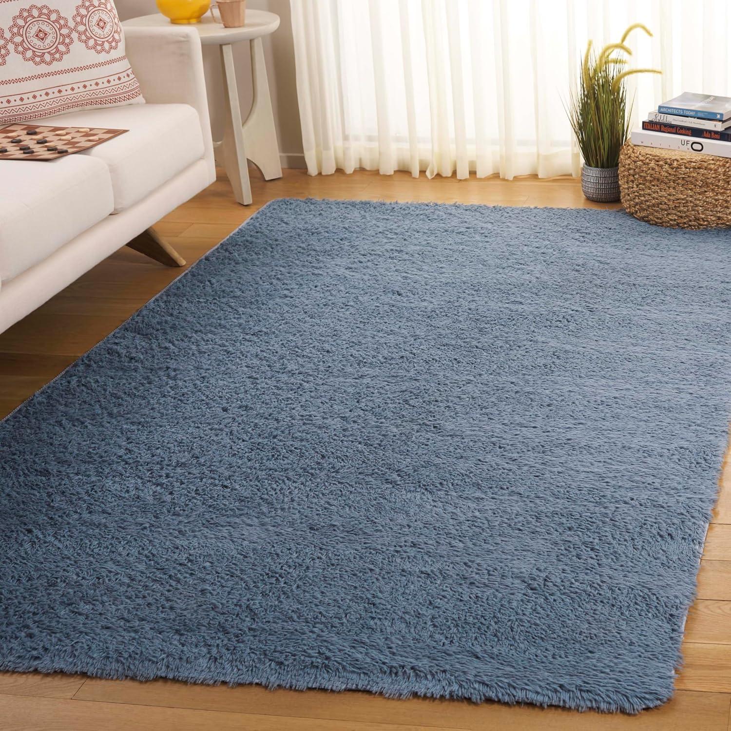 image:imageSAFAVIEH Rainbow Shag Collection Area Rug 8 x 10 Grey Slip Resistant NonShedding amp Easy Care 16inch Thick Ideal for Living Room Bedroom Home Office Dining Space RBO101F8Grey