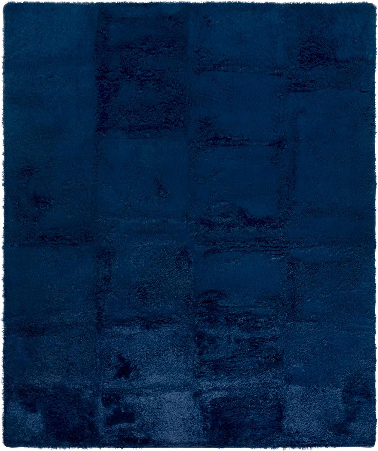 image:imageSAFAVIEH Rainbow Shag Collection Area Rug 8 x 10 Grey Slip Resistant NonShedding amp Easy Care 16inch Thick Ideal for Living Room Bedroom Home Office Dining Space RBO101F8Navy
