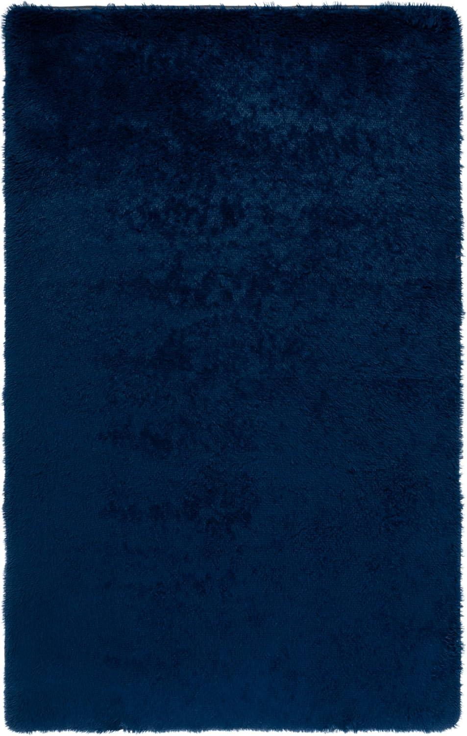 image:imageSAFAVIEH Rainbow Shag Collection Area Rug 8 x 10 Grey Slip Resistant NonShedding amp Easy Care 16inch Thick Ideal for Living Room Bedroom Home Office Dining Space RBO101F8Navy