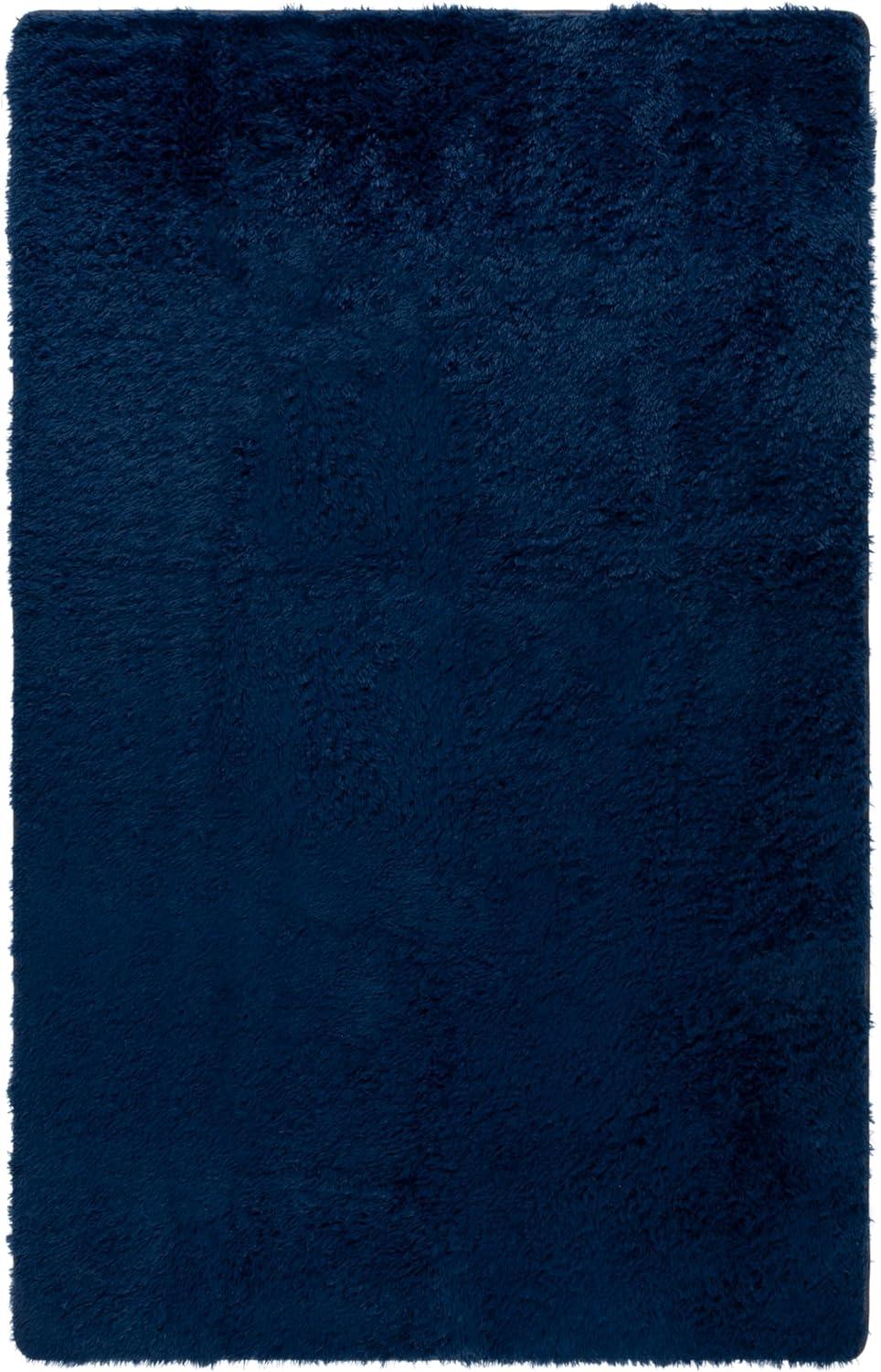 image:imageSAFAVIEH Rainbow Shag Collection Area Rug 8 x 10 Grey Slip Resistant NonShedding amp Easy Care 16inch Thick Ideal for Living Room Bedroom Home Office Dining Space RBO101F8Navy