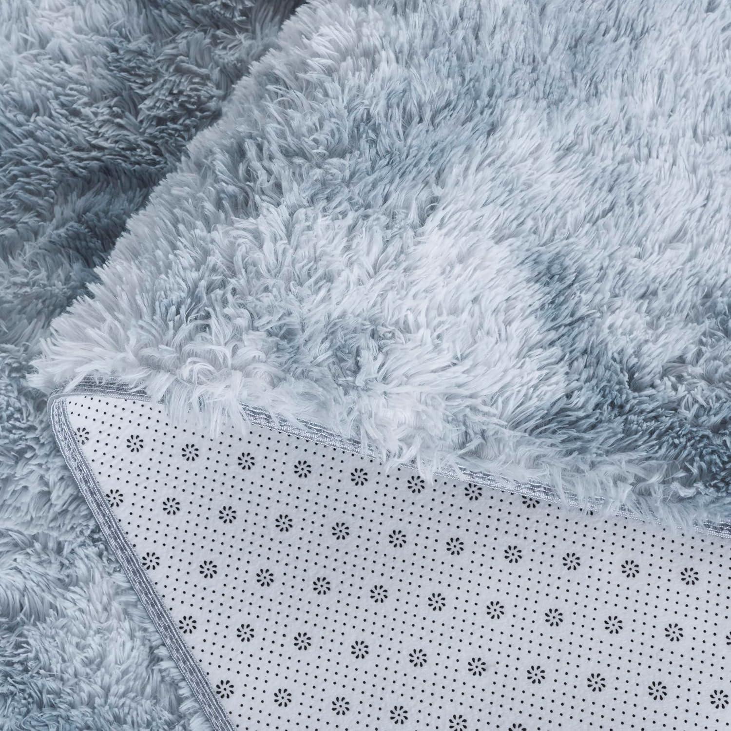 image:imageSAFAVIEH Rainbow Shag Collection Area Rug 8 x 10 Light Beige Slip Resistant NonShedding amp Easy Care 16inch Thick Ideal for Living Room Bedroom Home Office Dining Space RBO100A8Light Grey