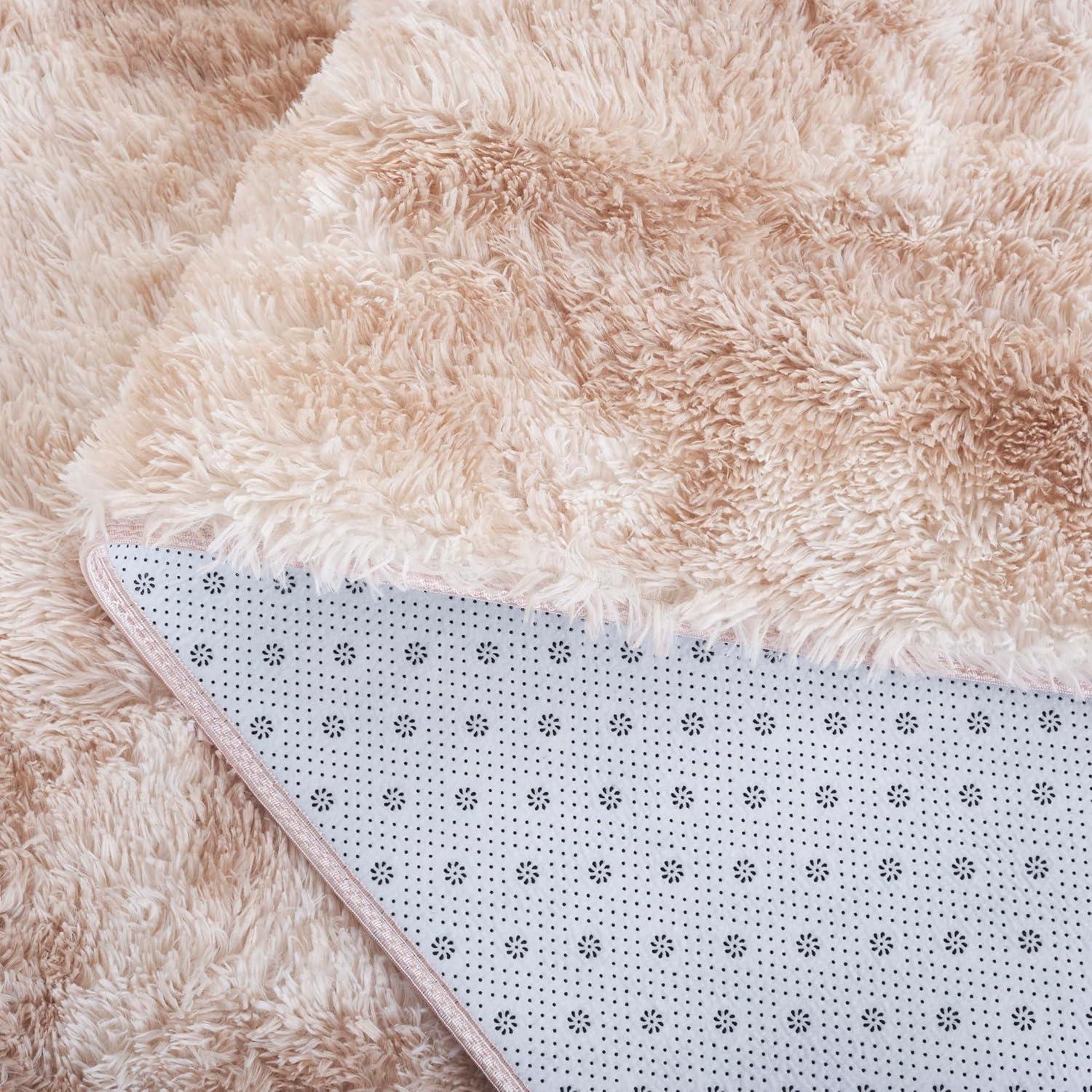 image:imageSAFAVIEH Rainbow Shag Collection Area Rug 8 x 10 Light Beige Slip Resistant NonShedding amp Easy Care 16inch Thick Ideal for Living Room Bedroom Home Office Dining Space RBO100A8Light Beige