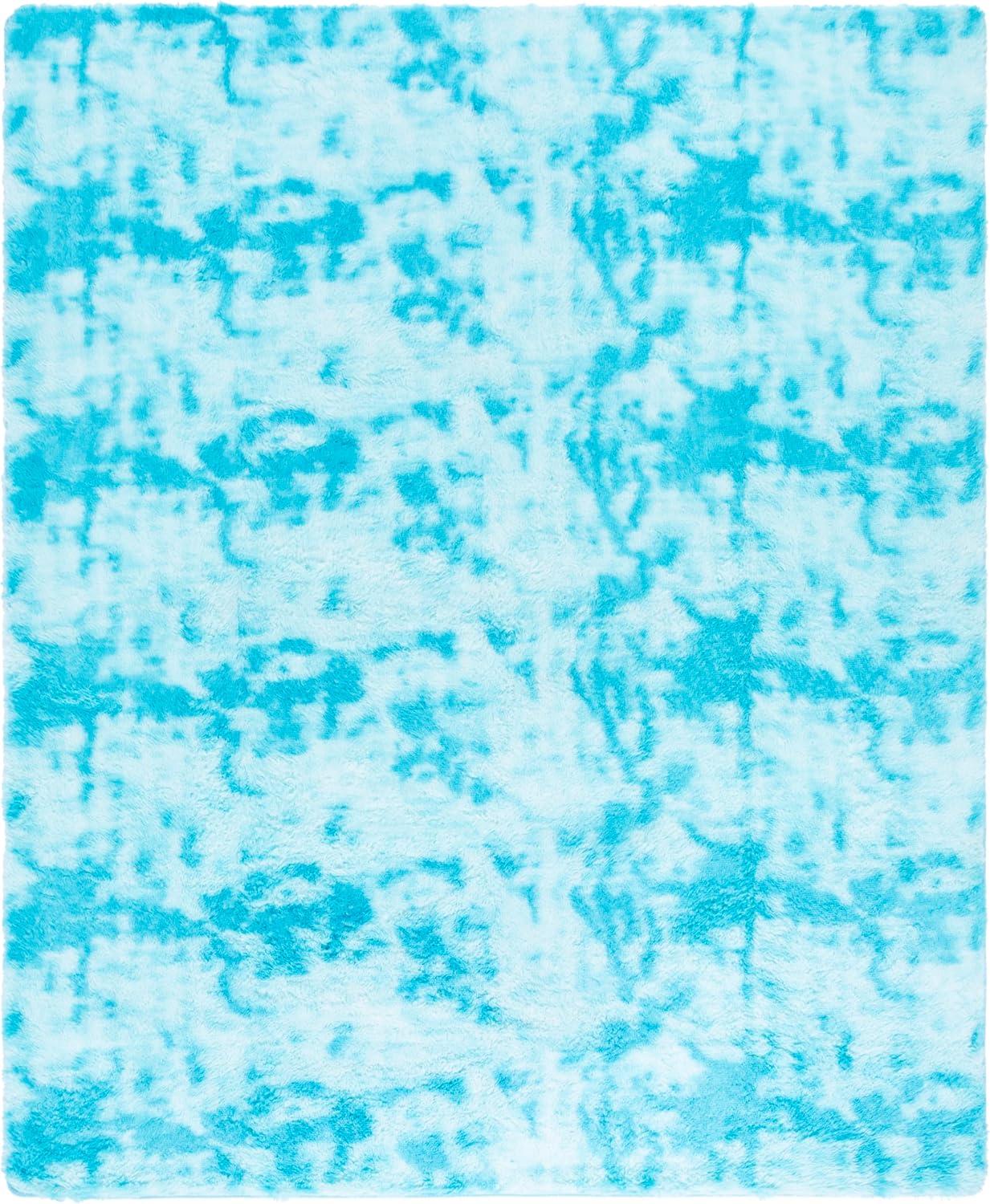 image:imageSAFAVIEH Rainbow Shag Collection Area Rug 8 x 10 Light Beige Slip Resistant NonShedding amp Easy Care 16inch Thick Ideal for Living Room Bedroom Home Office Dining Space RBO100A8Aqua