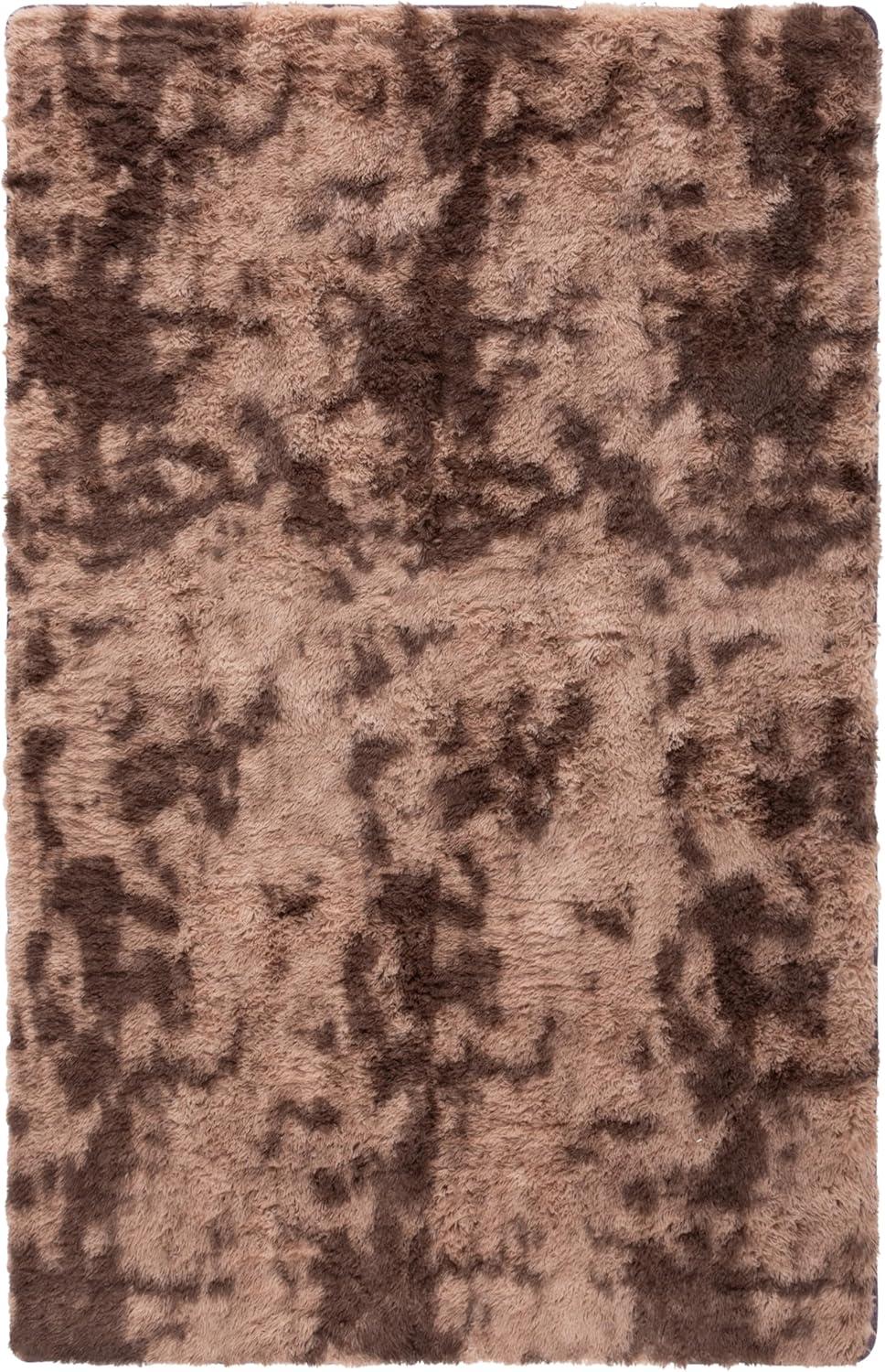 image:imageSAFAVIEH Rainbow Shag Collection Area Rug 8 x 10 Light Beige Slip Resistant NonShedding amp Easy Care 16inch Thick Ideal for Living Room Bedroom Home Office Dining Space RBO100A8Brown