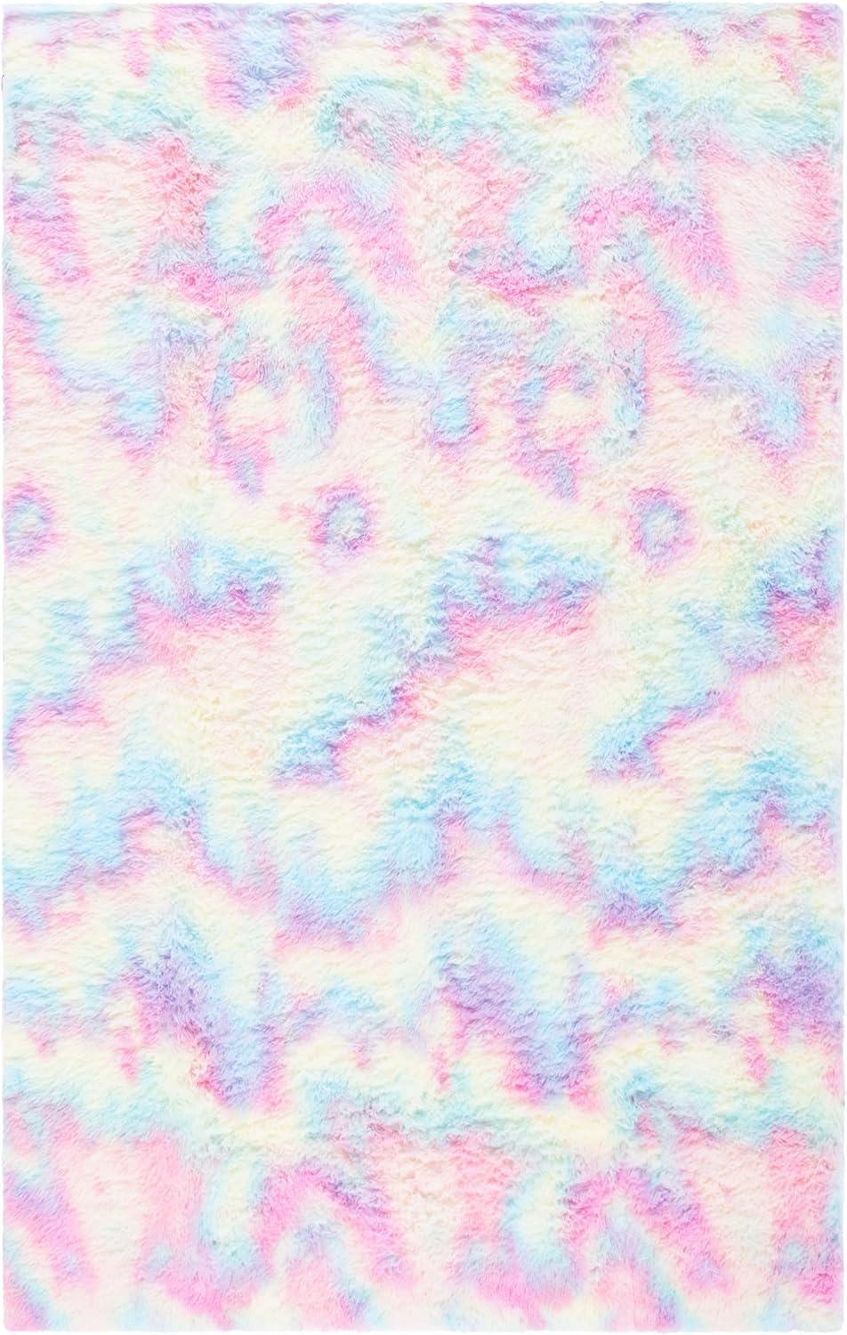 image:imageSAFAVIEH Rainbow Shag Collection Area Rug 8 x 10 Light Beige Slip Resistant NonShedding amp Easy Care 16inch Thick Ideal for Living Room Bedroom Home Office Dining Space RBO100A8Rainbow