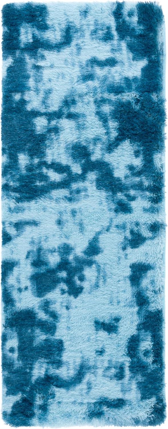 image:imageSAFAVIEH Rainbow Shag Collection Area Rug 8 x 10 Light Beige Slip Resistant NonShedding amp Easy Care 16inch Thick Ideal for Living Room Bedroom Home Office Dining Space RBO100A8Blue