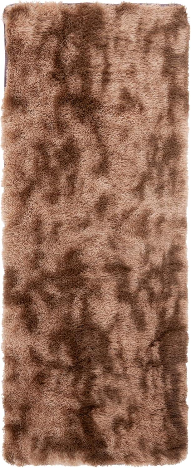 image:imageSAFAVIEH Rainbow Shag Collection Area Rug 8 x 10 Light Beige Slip Resistant NonShedding amp Easy Care 16inch Thick Ideal for Living Room Bedroom Home Office Dining Space RBO100A8Brown