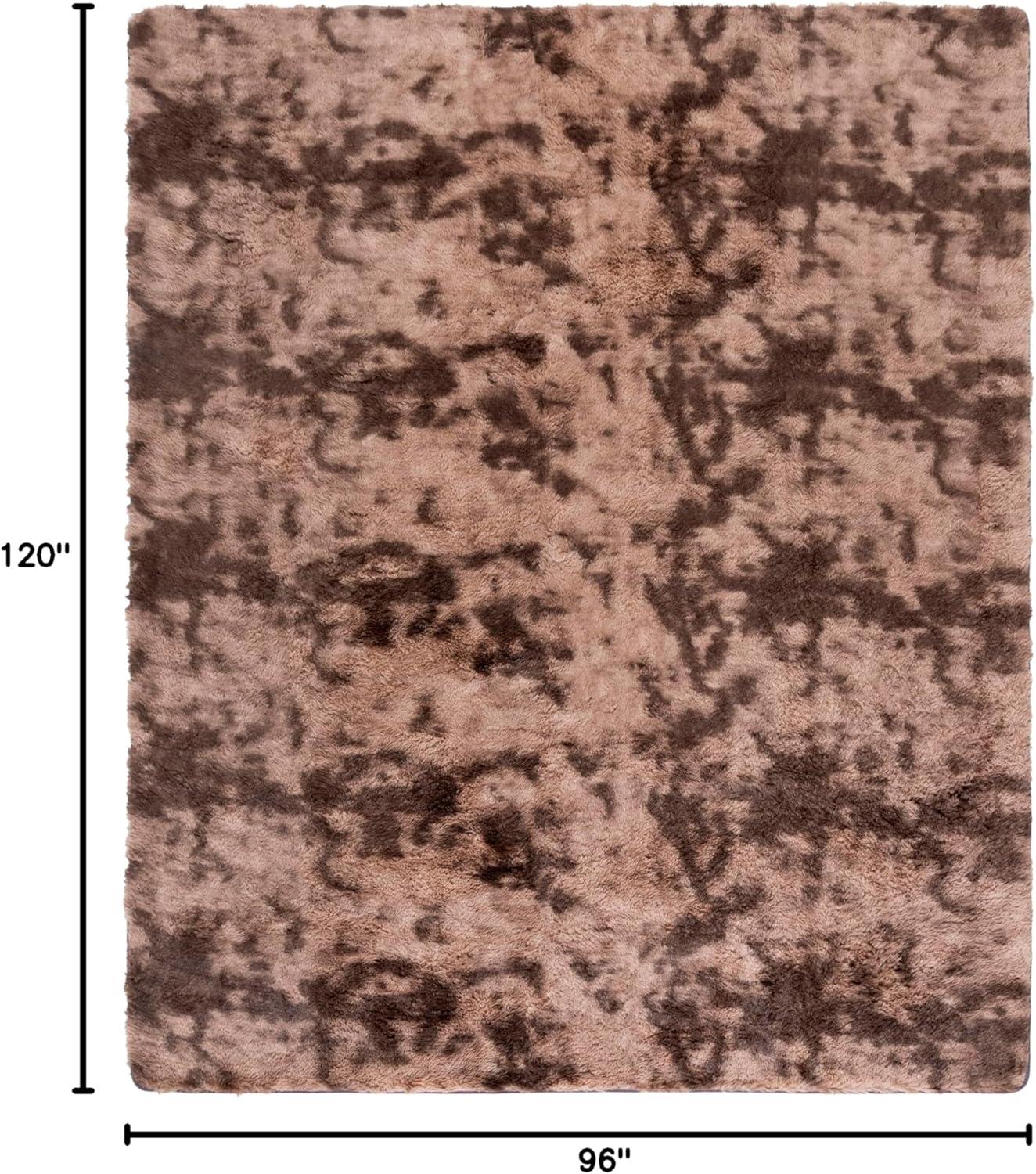 image:imageSAFAVIEH Rainbow Shag Collection Area Rug 8 x 10 Light Beige Slip Resistant NonShedding amp Easy Care 16inch Thick Ideal for Living Room Bedroom Home Office Dining Space RBO100A8Brown