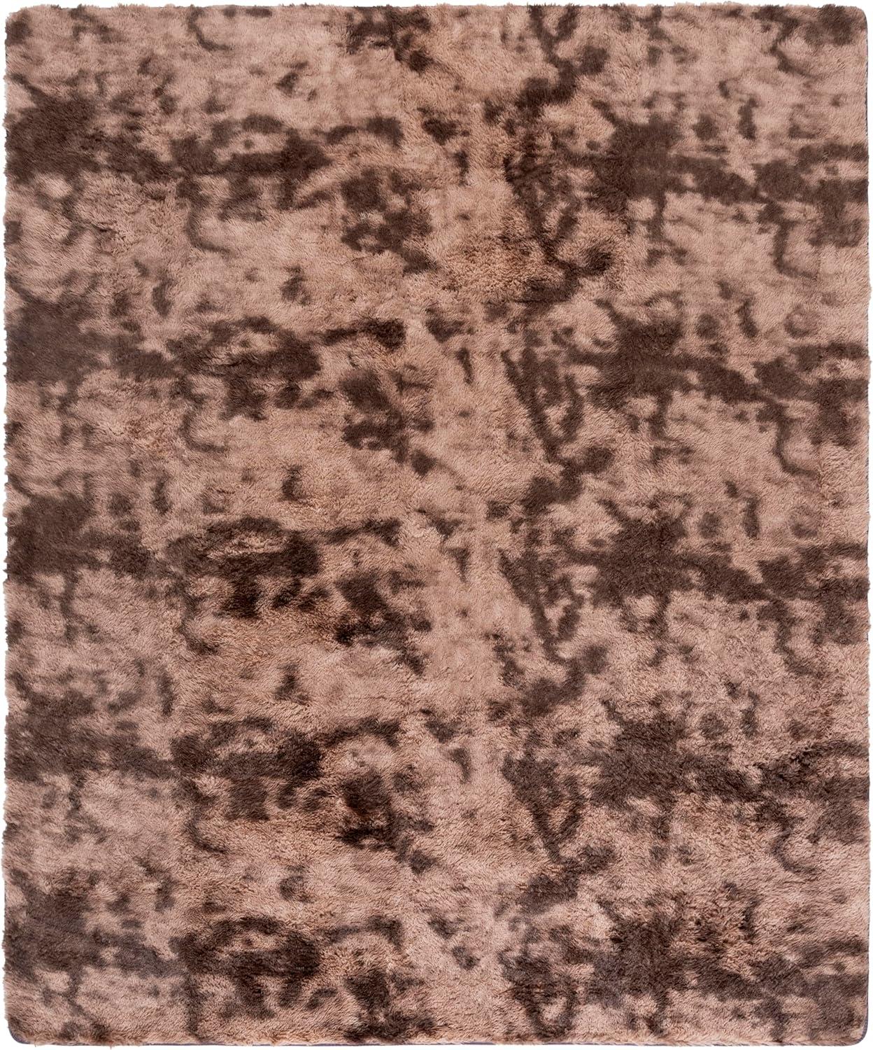 image:imageSAFAVIEH Rainbow Shag Collection Area Rug 8 x 10 Light Beige Slip Resistant NonShedding amp Easy Care 16inch Thick Ideal for Living Room Bedroom Home Office Dining Space RBO100A8Brown