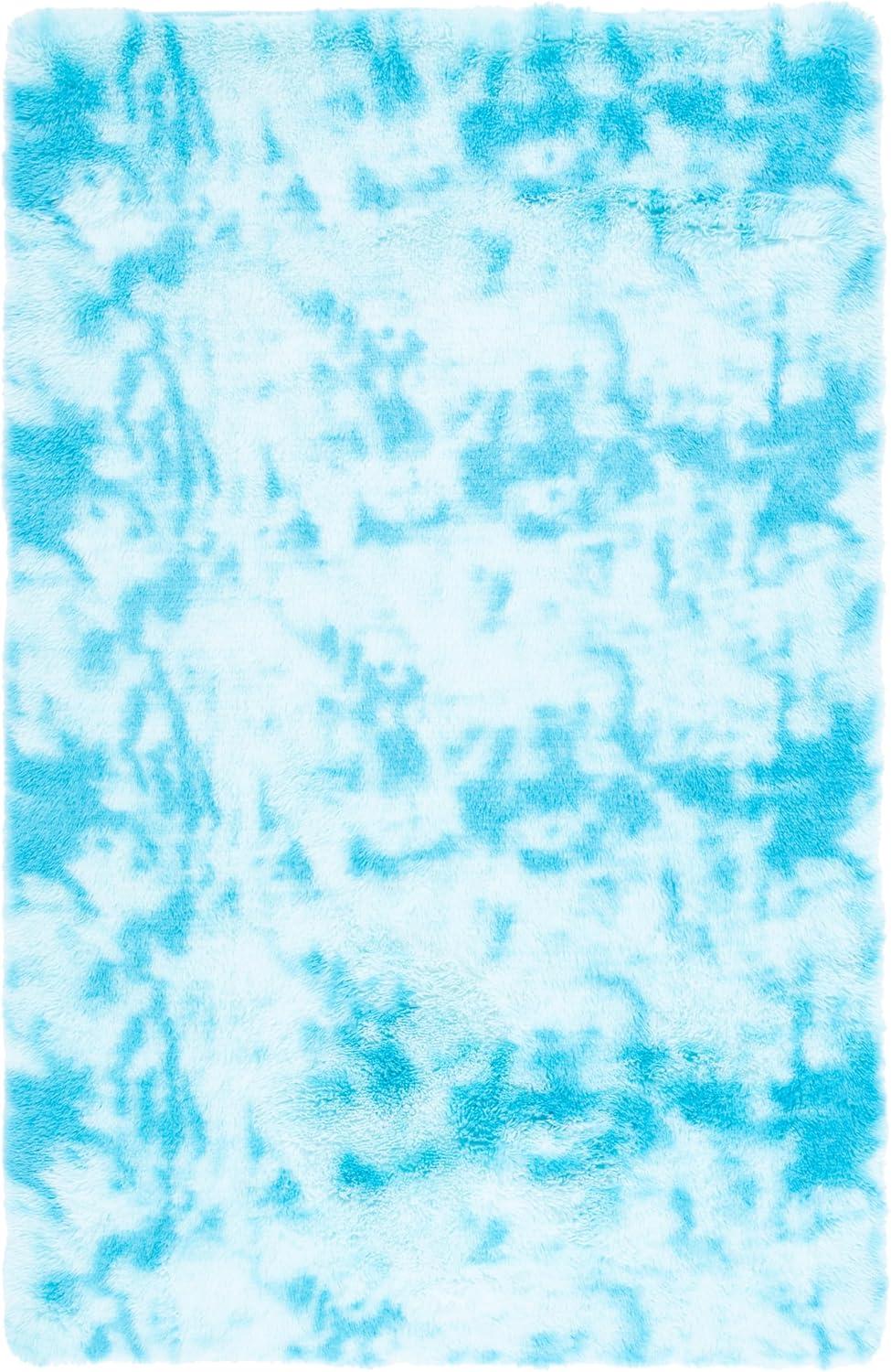image:imageSAFAVIEH Rainbow Shag Collection Area Rug 8 x 10 Light Beige Slip Resistant NonShedding amp Easy Care 16inch Thick Ideal for Living Room Bedroom Home Office Dining Space RBO100A8Aqua
