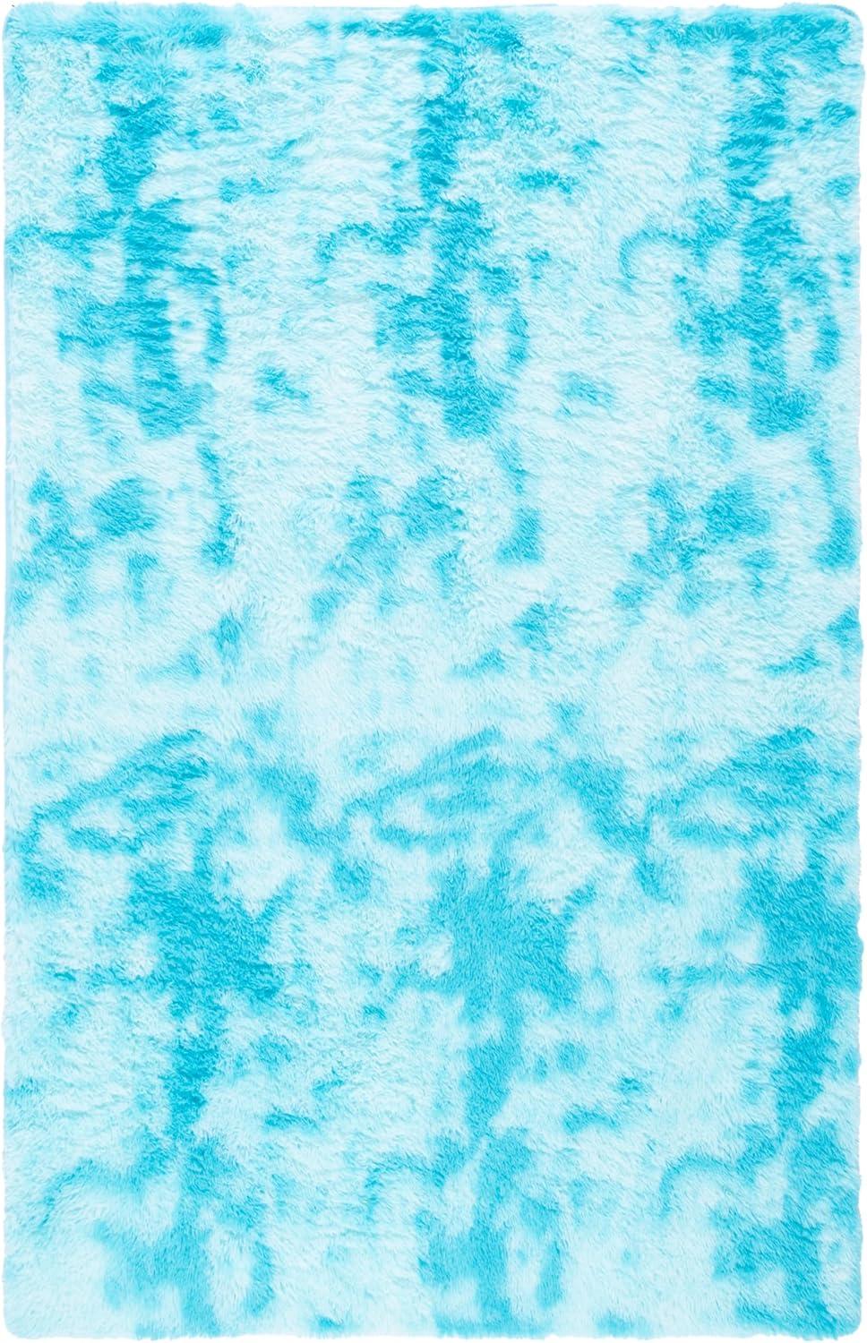 image:imageSAFAVIEH Rainbow Shag Collection Area Rug 8 x 10 Light Beige Slip Resistant NonShedding amp Easy Care 16inch Thick Ideal for Living Room Bedroom Home Office Dining Space RBO100A8Aqua
