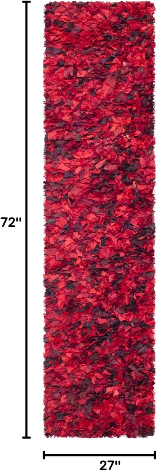 image:imageSAFAVIEH Rio Shag Collection Area Rug 5 x 8 Green amp Multi Handmade Decorative 35inch Thick Ideal for High Traffic Areas in Living Room Bedroom SG951ARedMulti