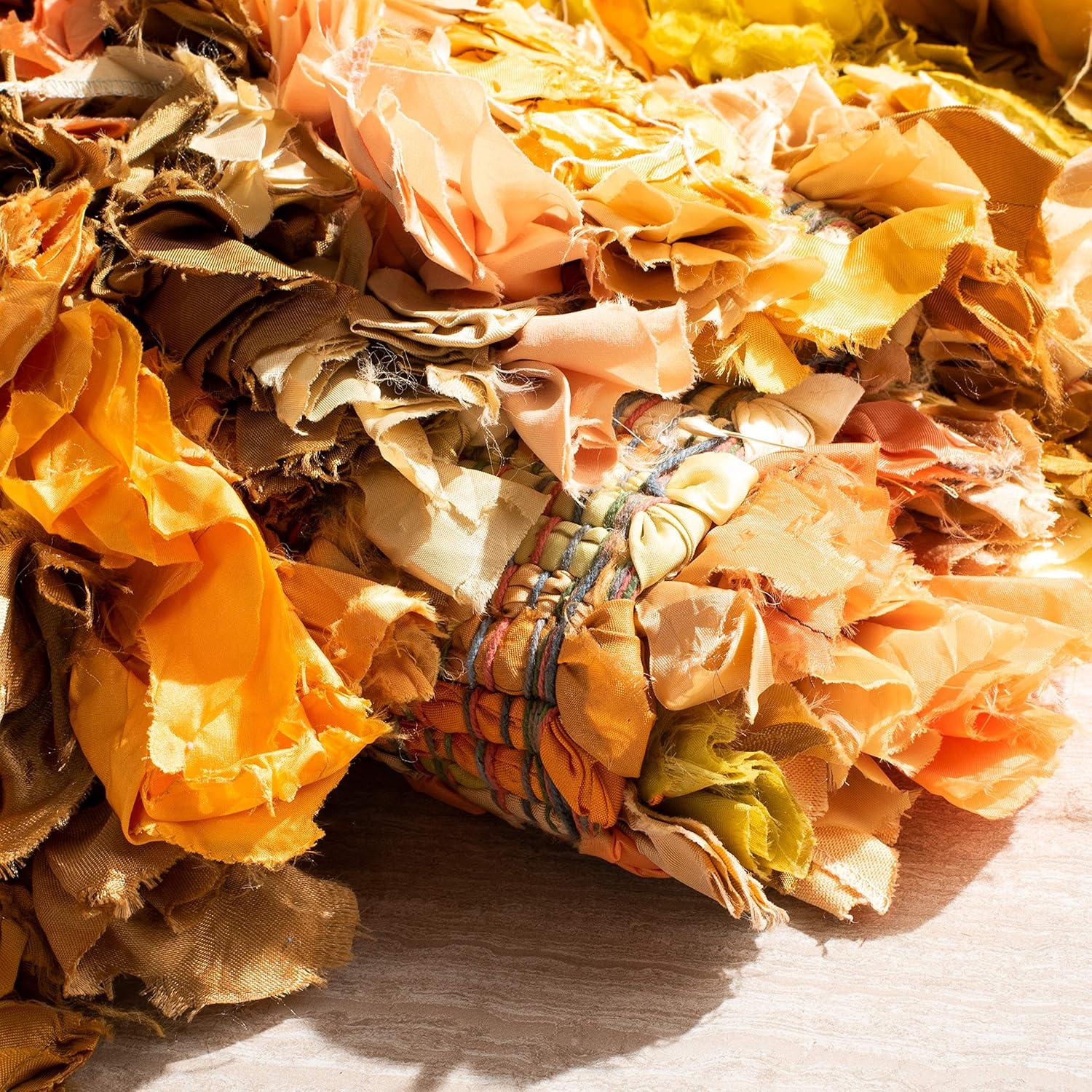 image:imageSAFAVIEH Rio Shag Collection Area Rug 5 x 8 Green amp Multi Handmade Decorative 35inch Thick Ideal for High Traffic Areas in Living Room Bedroom SG951AGoldMulti
