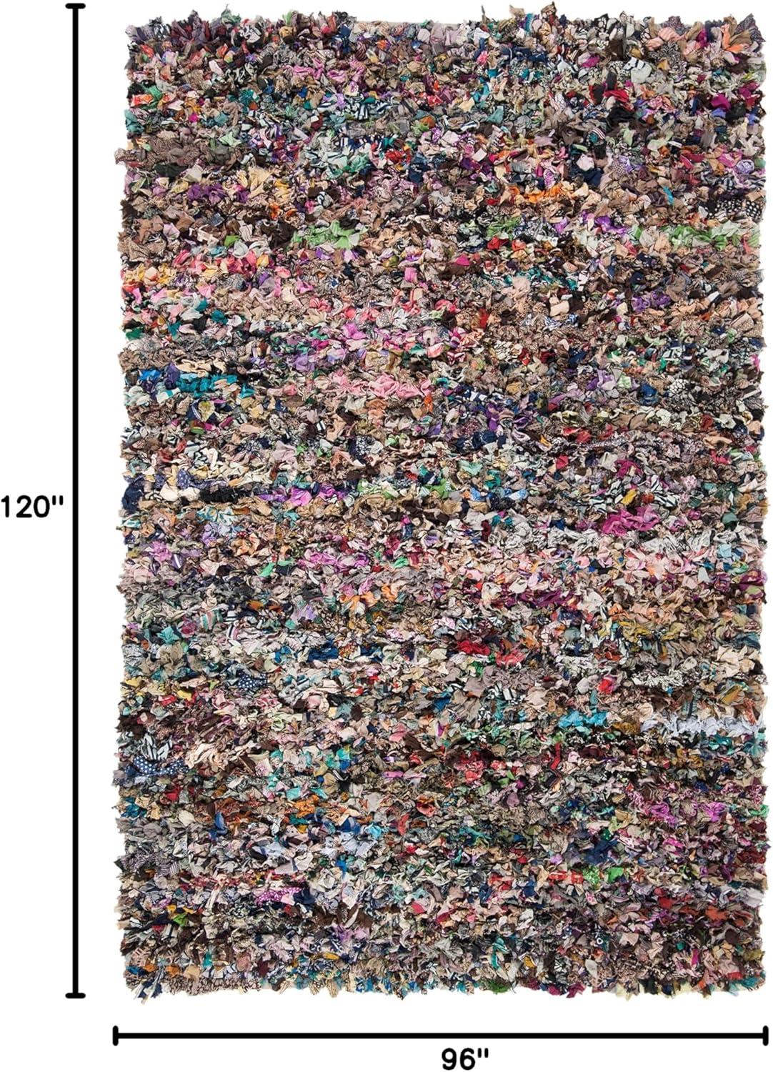 image:imageSAFAVIEH Rio Shag Collection Area Rug 5 x 8 Green amp Multi Handmade Decorative 35inch Thick Ideal for High Traffic Areas in Living Room Bedroom SG951AGreyMulti