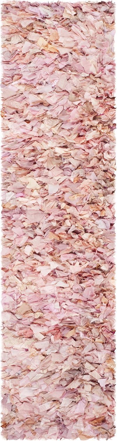 image:imageSAFAVIEH Rio Shag Collection Area Rug 5 x 8 Green amp Multi Handmade Decorative 35inch Thick Ideal for High Traffic Areas in Living Room Bedroom SG951AIvoryPink