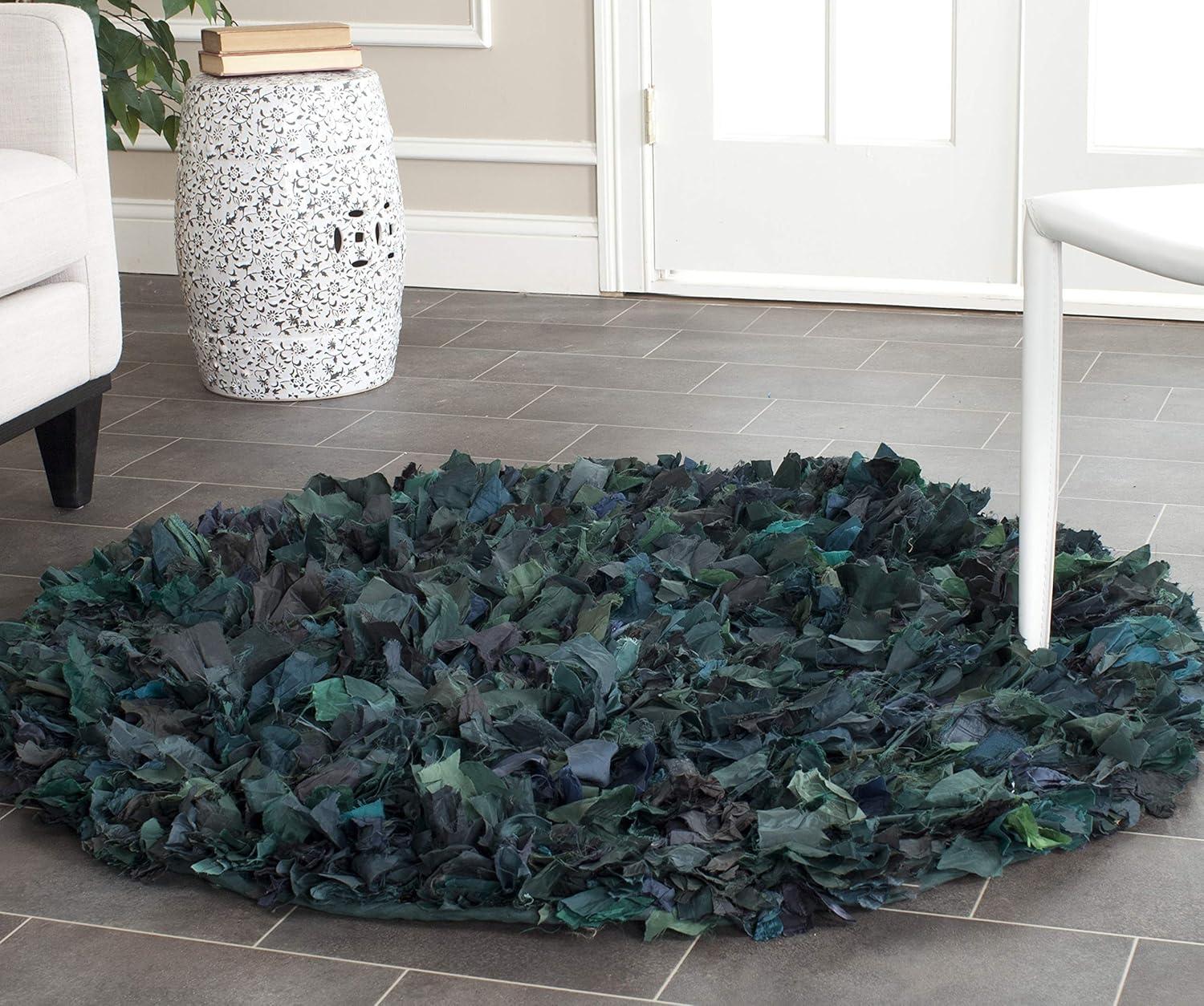 image:imageSAFAVIEH Rio Shag Collection Area Rug 5 x 8 Green amp Multi Handmade Decorative 35inch Thick Ideal for High Traffic Areas in Living Room Bedroom SG951AGreenMulti