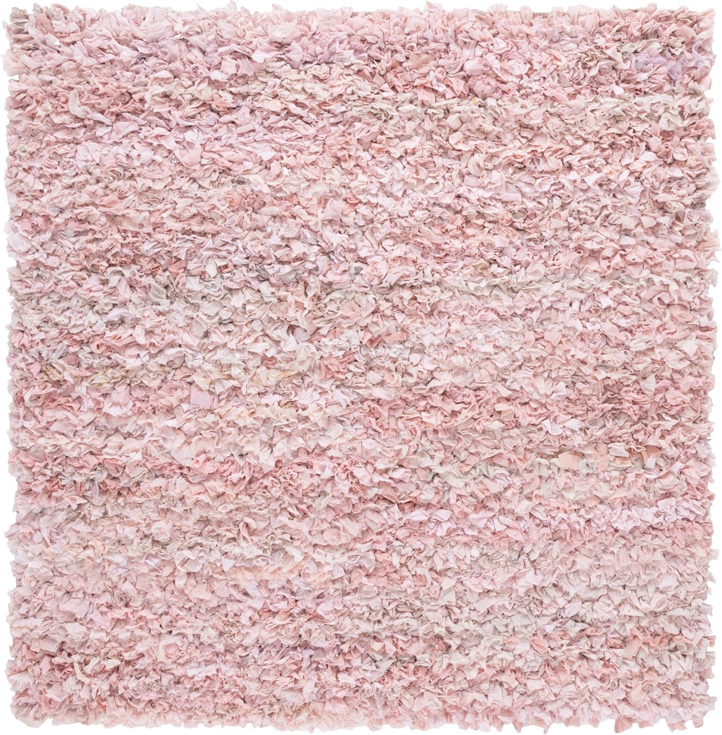 image:imageSAFAVIEH Rio Shag Collection Area Rug 5 x 8 Green amp Multi Handmade Decorative 35inch Thick Ideal for High Traffic Areas in Living Room Bedroom SG951ALight Pink