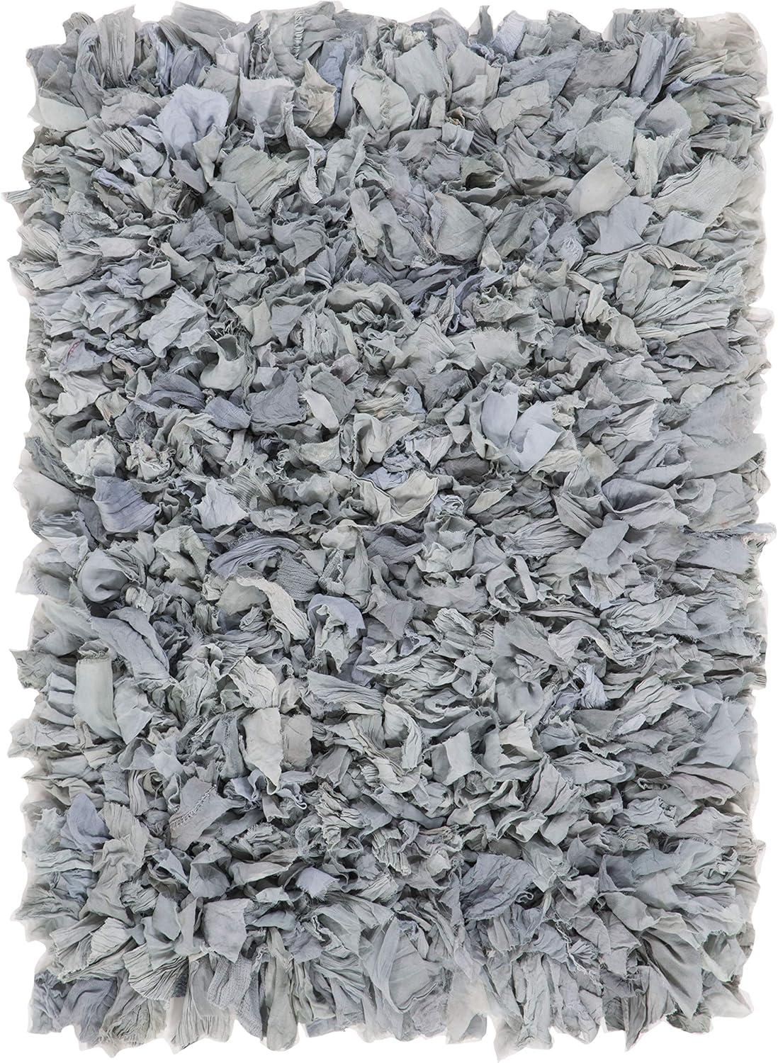 image:imageSAFAVIEH Rio Shag Collection Area Rug 5 x 8 Green amp Multi Handmade Decorative 35inch Thick Ideal for High Traffic Areas in Living Room Bedroom SG951ALight Grey