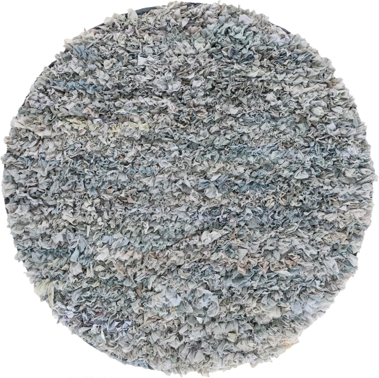 image:imageSAFAVIEH Rio Shag Collection Area Rug 5 x 8 Green amp Multi Handmade Decorative 35inch Thick Ideal for High Traffic Areas in Living Room Bedroom SG951ALight Grey