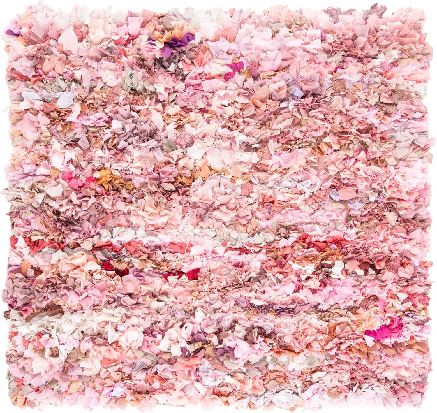 image:imageSAFAVIEH Rio Shag Collection Area Rug 5 x 8 Green amp Multi Handmade Decorative 35inch Thick Ideal for High Traffic Areas in Living Room Bedroom SG951AIvoryPink