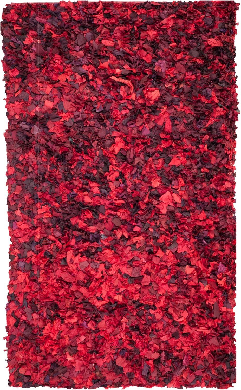 image:imageSAFAVIEH Rio Shag Collection Area Rug 5 x 8 Green amp Multi Handmade Decorative 35inch Thick Ideal for High Traffic Areas in Living Room Bedroom SG951ARedMulti