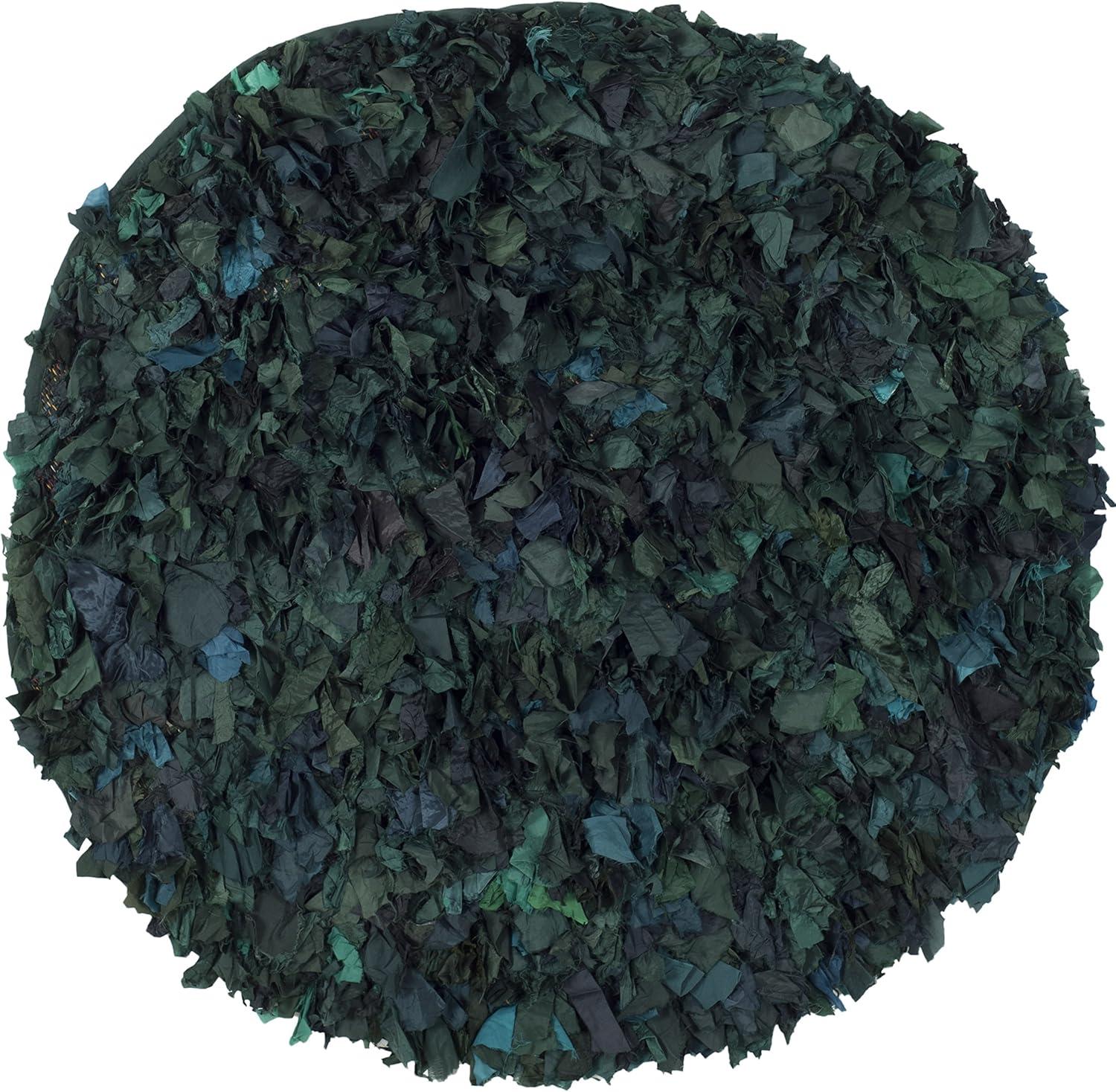 image:imageSAFAVIEH Rio Shag Collection Area Rug 5 x 8 Green amp Multi Handmade Decorative 35inch Thick Ideal for High Traffic Areas in Living Room Bedroom SG951AGreenMulti