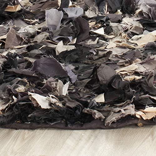 image:imageSAFAVIEH Rio Shag Collection Area Rug 5 x 8 Green amp Multi Handmade Decorative 35inch Thick Ideal for High Traffic Areas in Living Room Bedroom SG951ADark GreyMulti